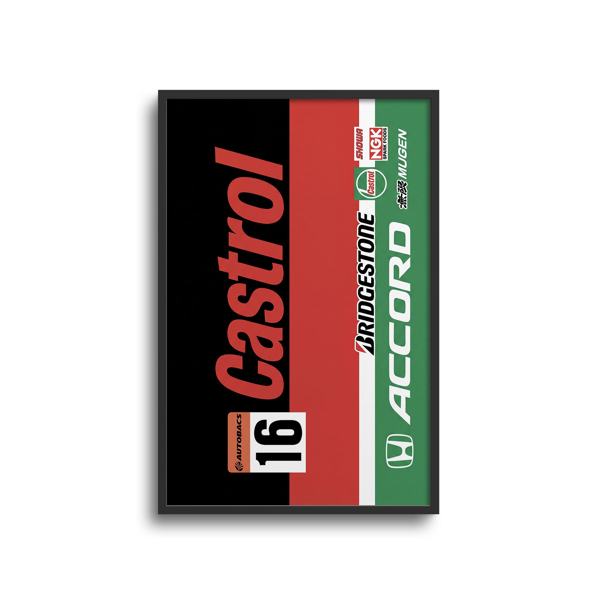 Honda Castrol NSX Poster – JGTC Racing Car Print | Motorsport Wall Art