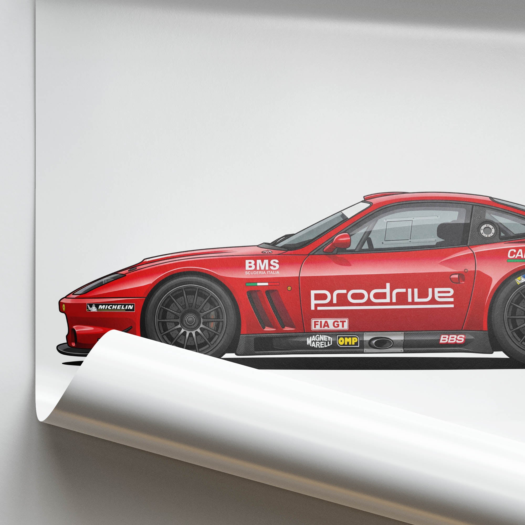 2003 Ferrari 550 Gts Maranello Prodrive – Car Print (Side)