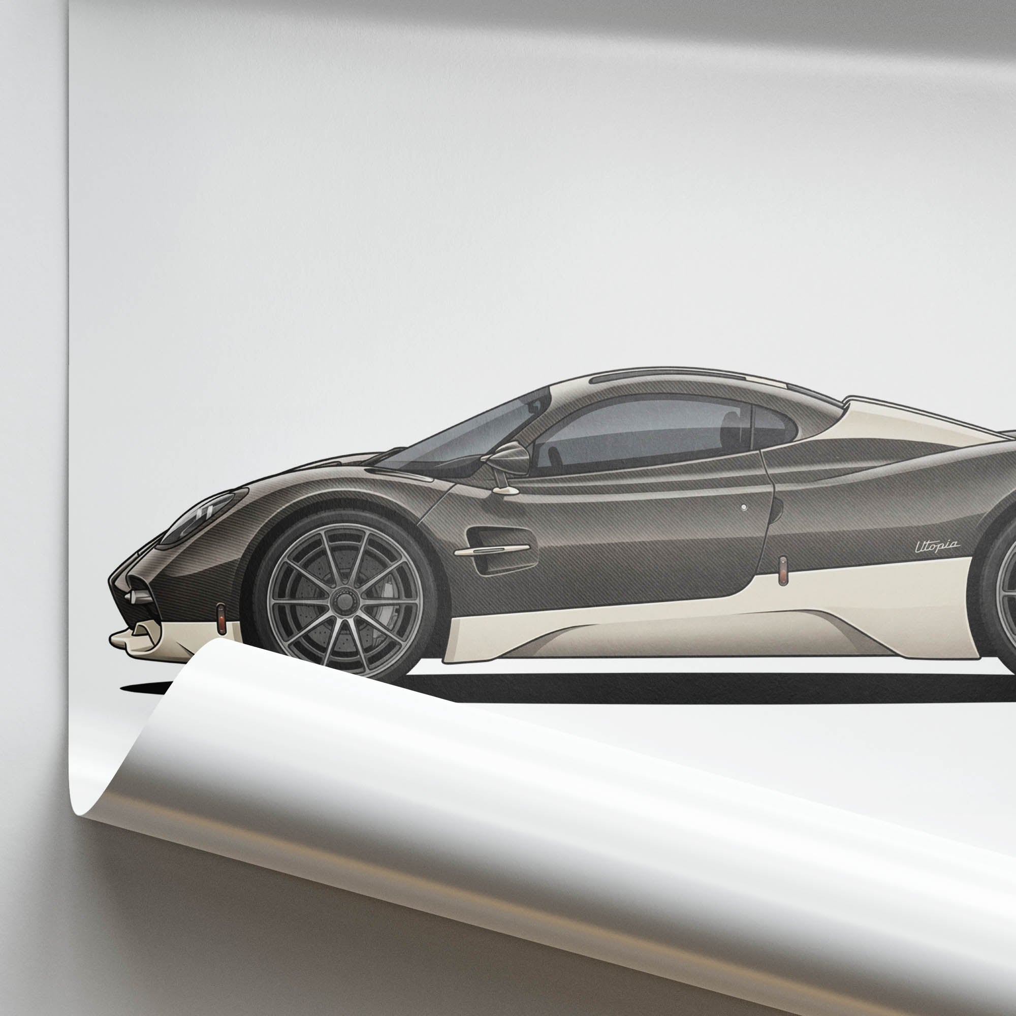 2023 Pagani Utopia Unpainted – Car Print (Side)