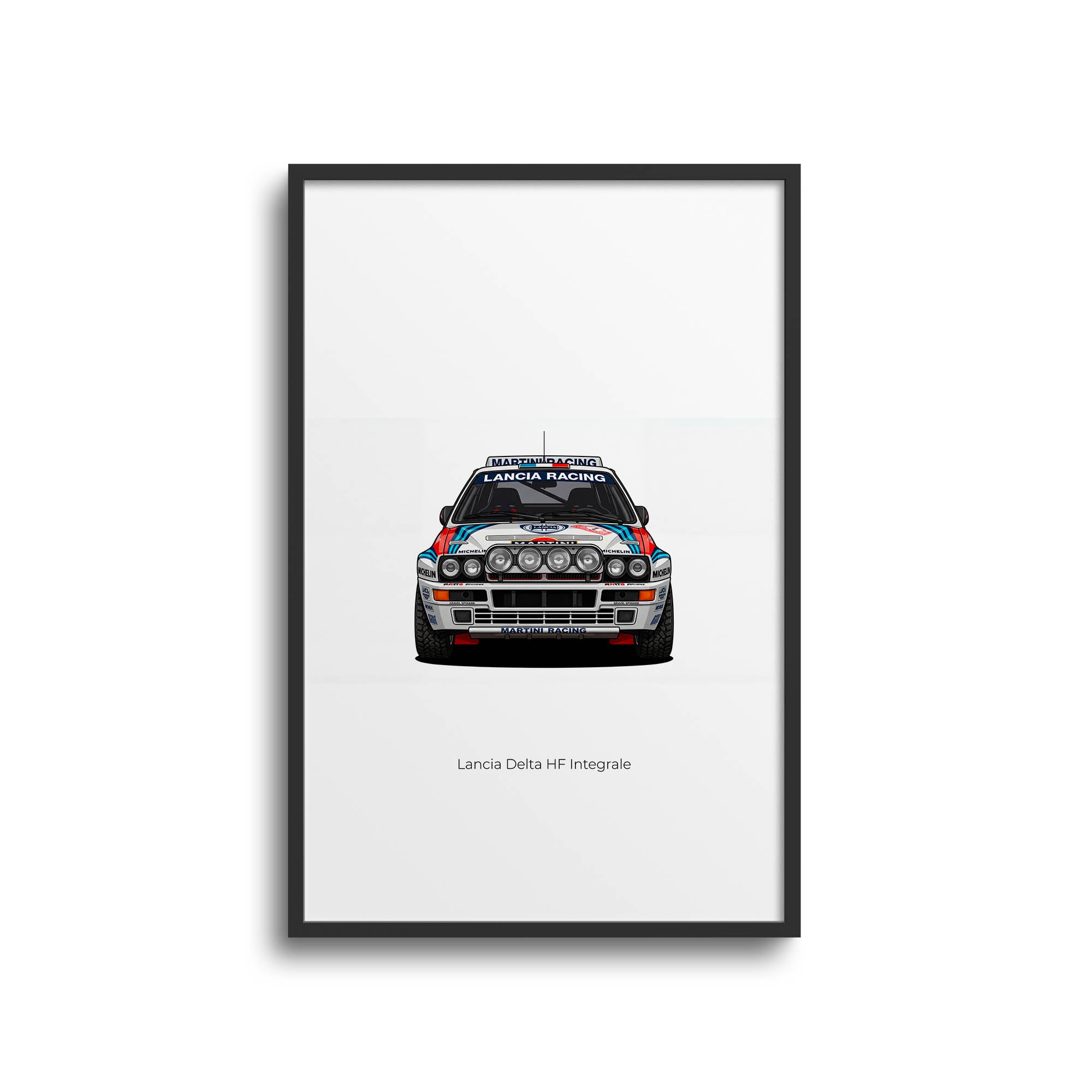Lancia Delta Integrale Poster – 1992 Martini Racing Safari White Rally Print