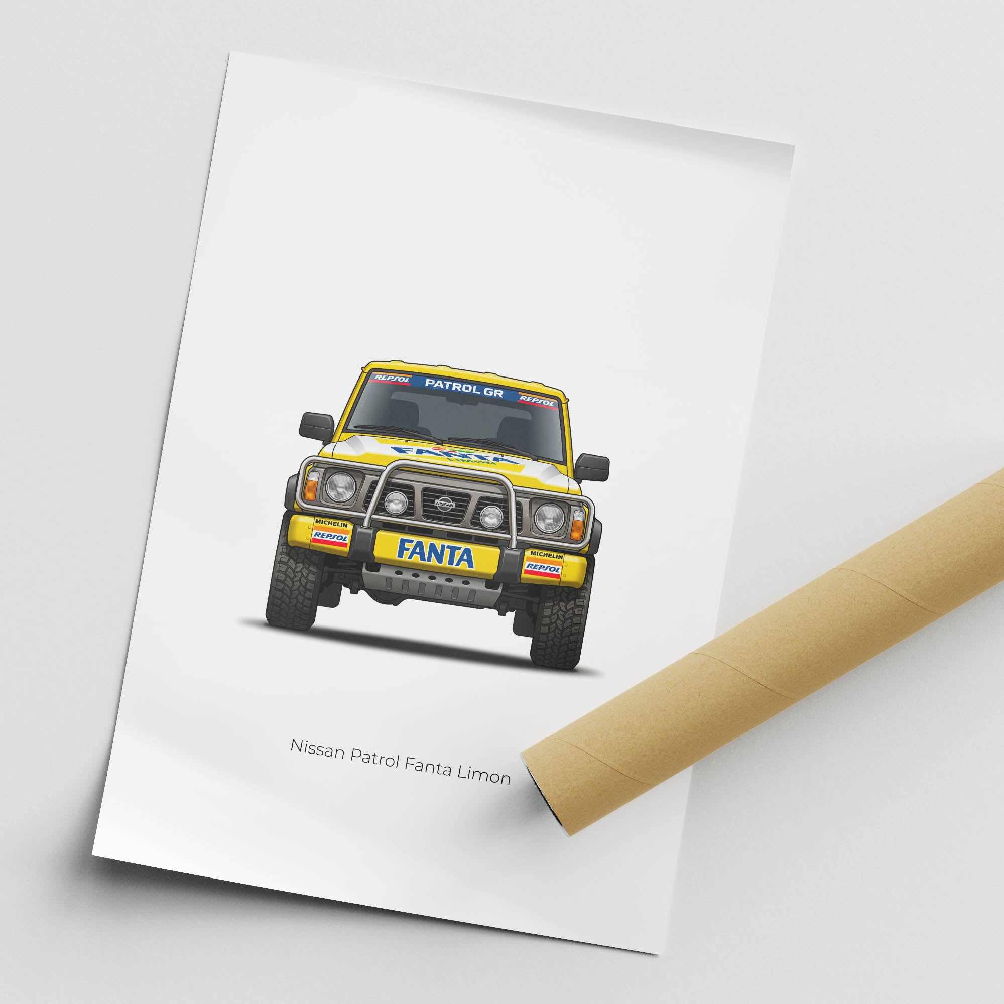 1991 Nissan Patrol Fanta Limon – Car Print