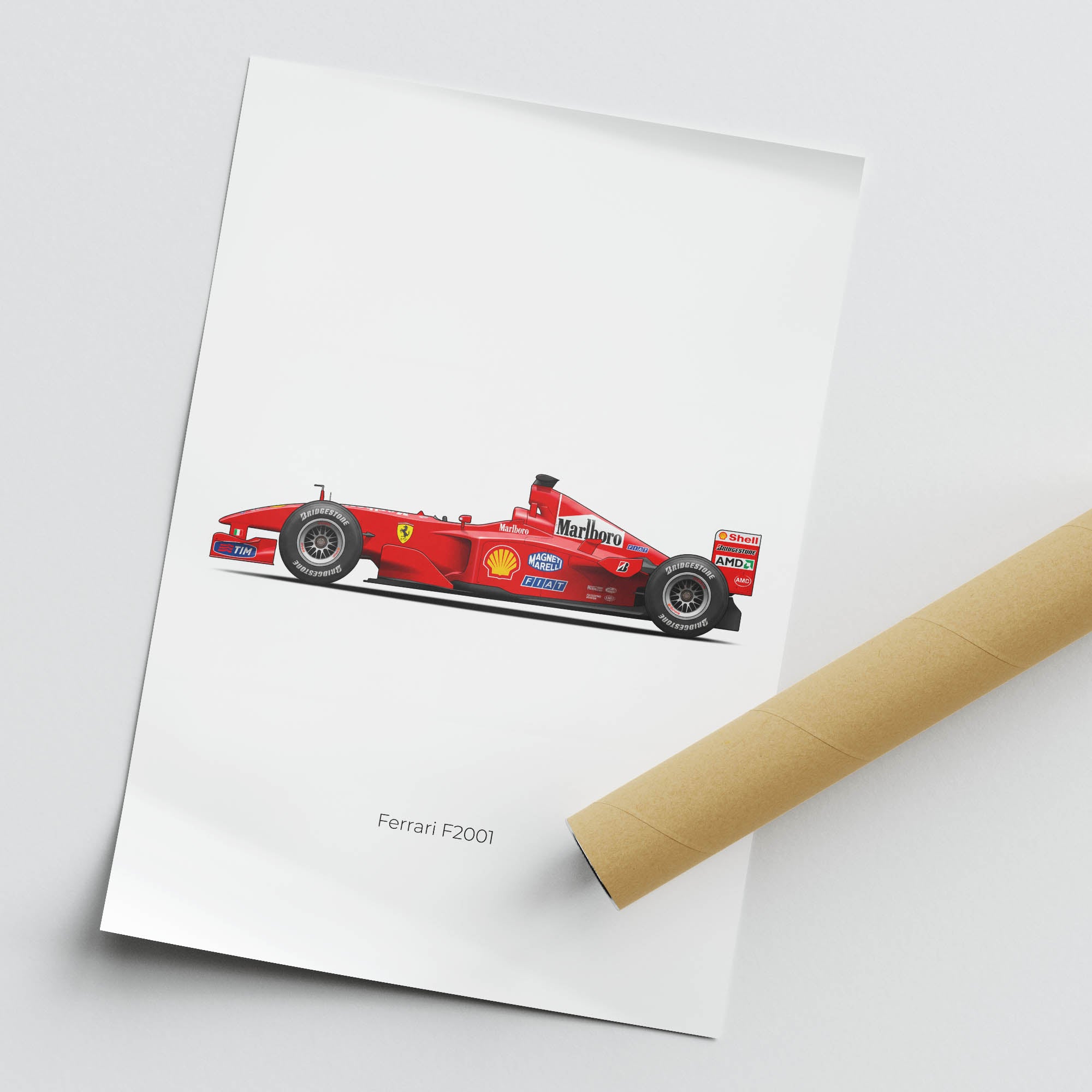 2001 Ferrari F2001 Michael Schumacher – Car Print
