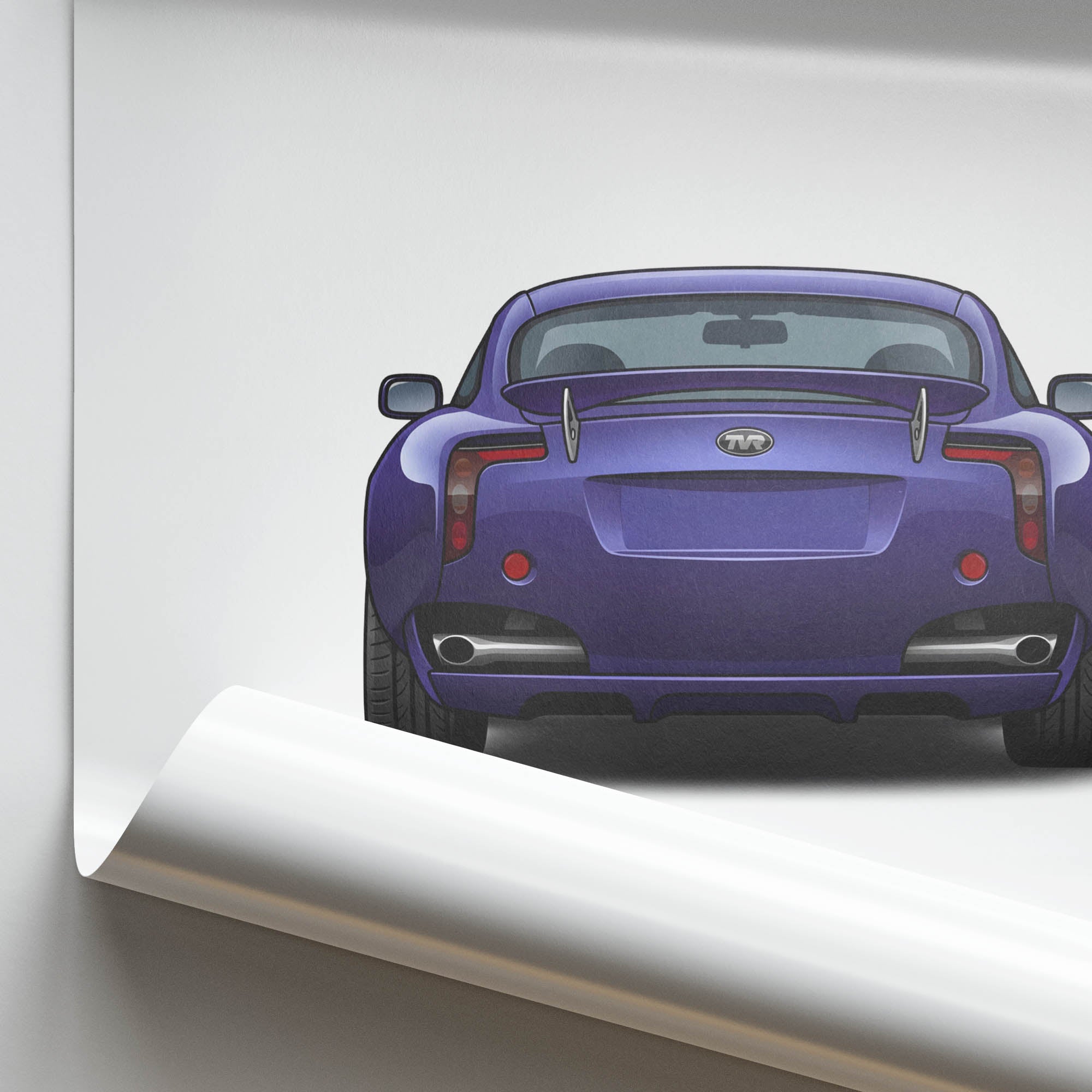 2005 Tvr Tuscan Speed Six Cascade Indigo – Car Print (Back)