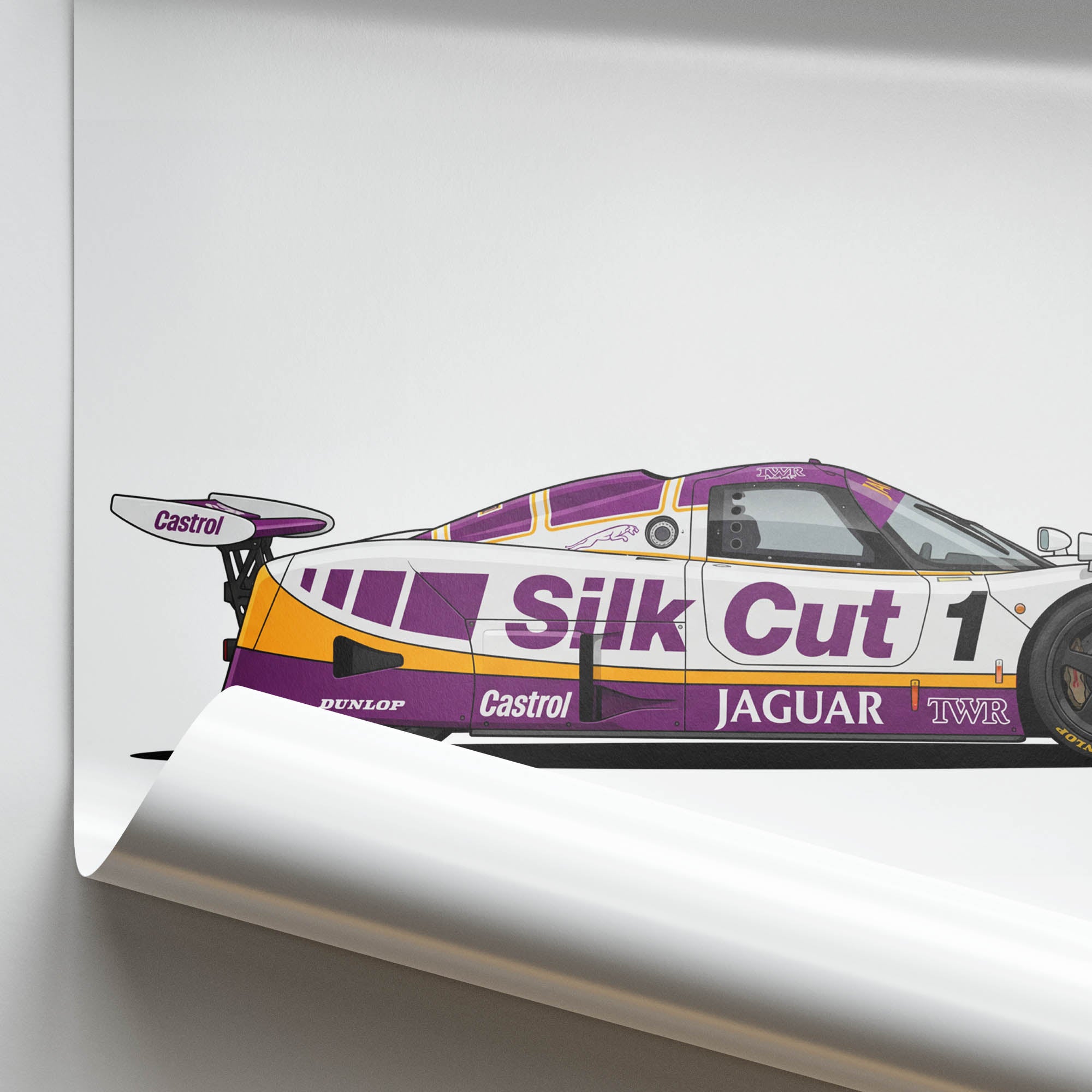 1988 Jaguar Xjr 9 Silk Cut – Car Print