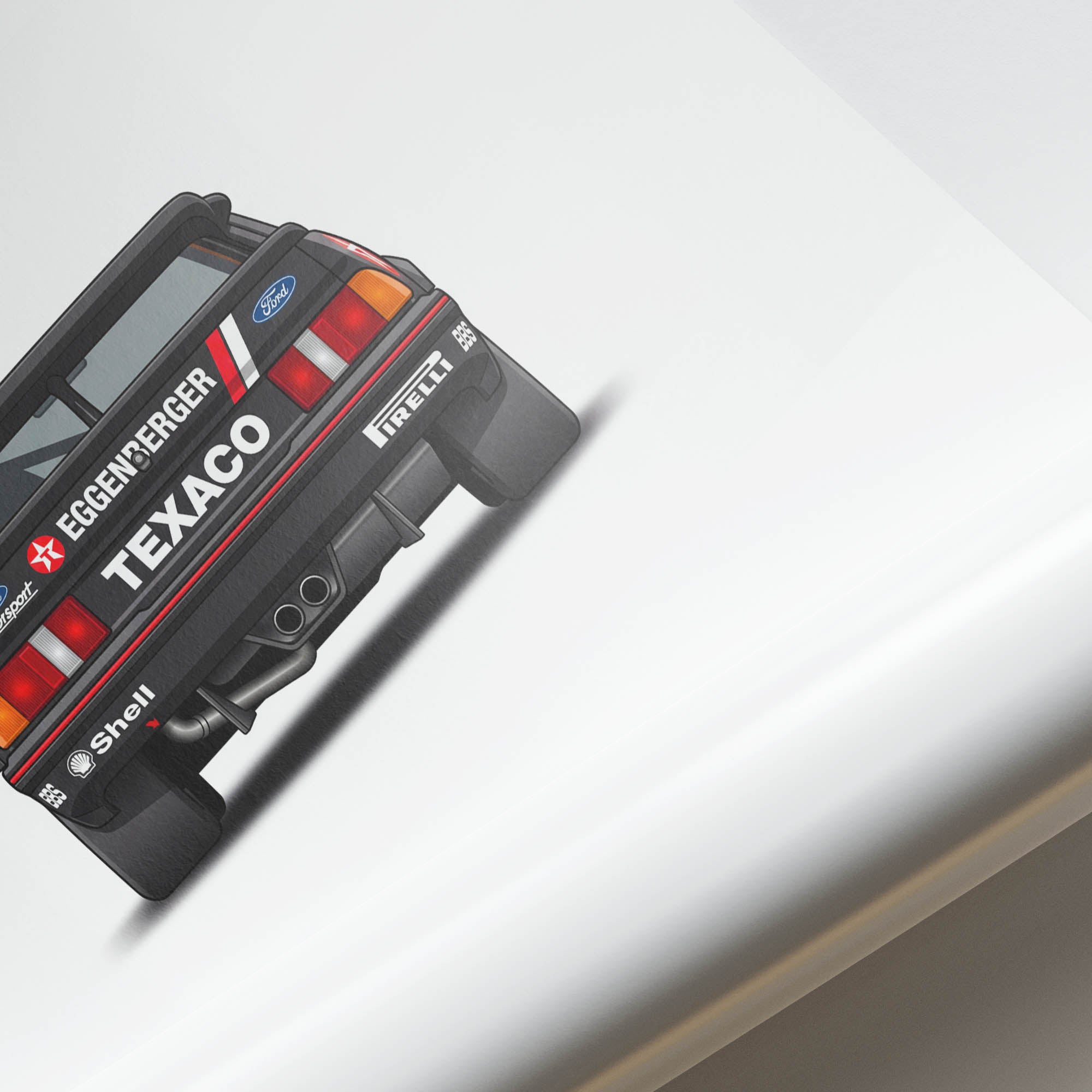 1989 Ford Sierra RS500 Cosworth – Car Print (Back)