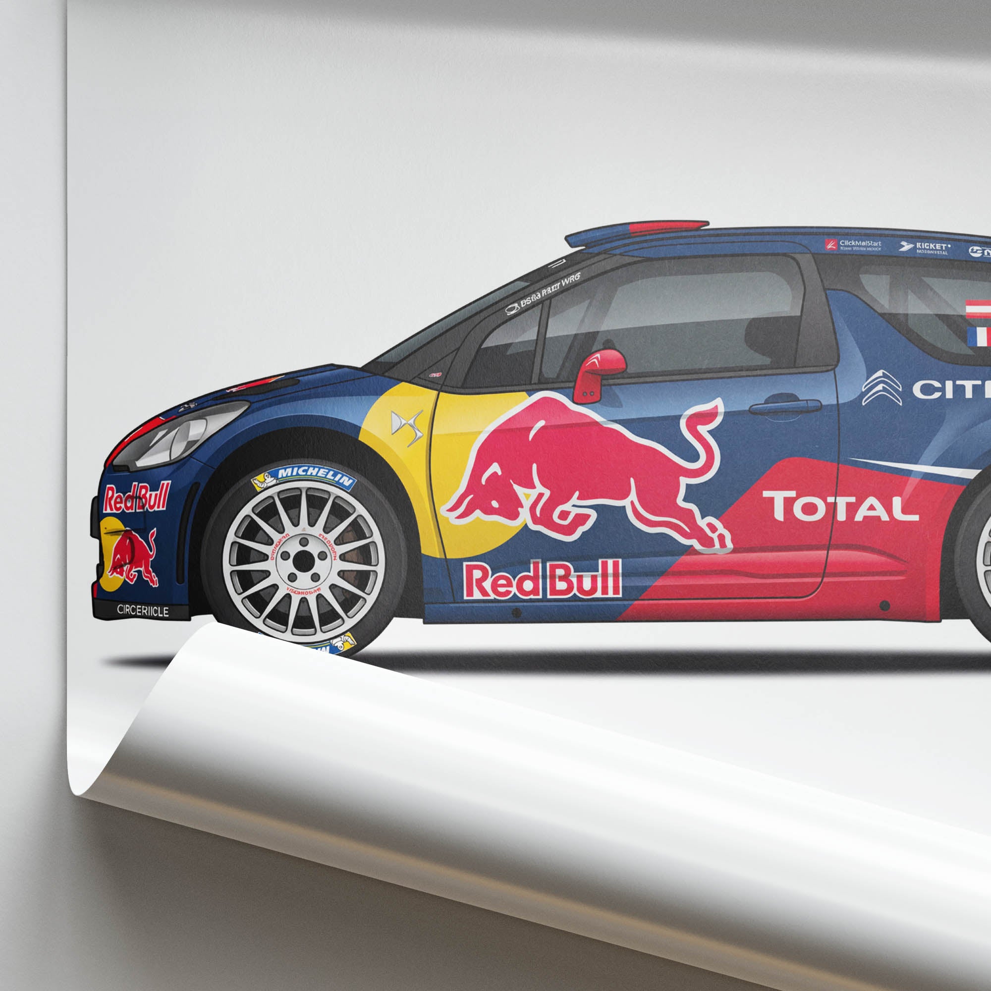 Citroen DS3 Poster - 2011 Red Bull Rally Car Print | Limited Edition Motorsport Art
