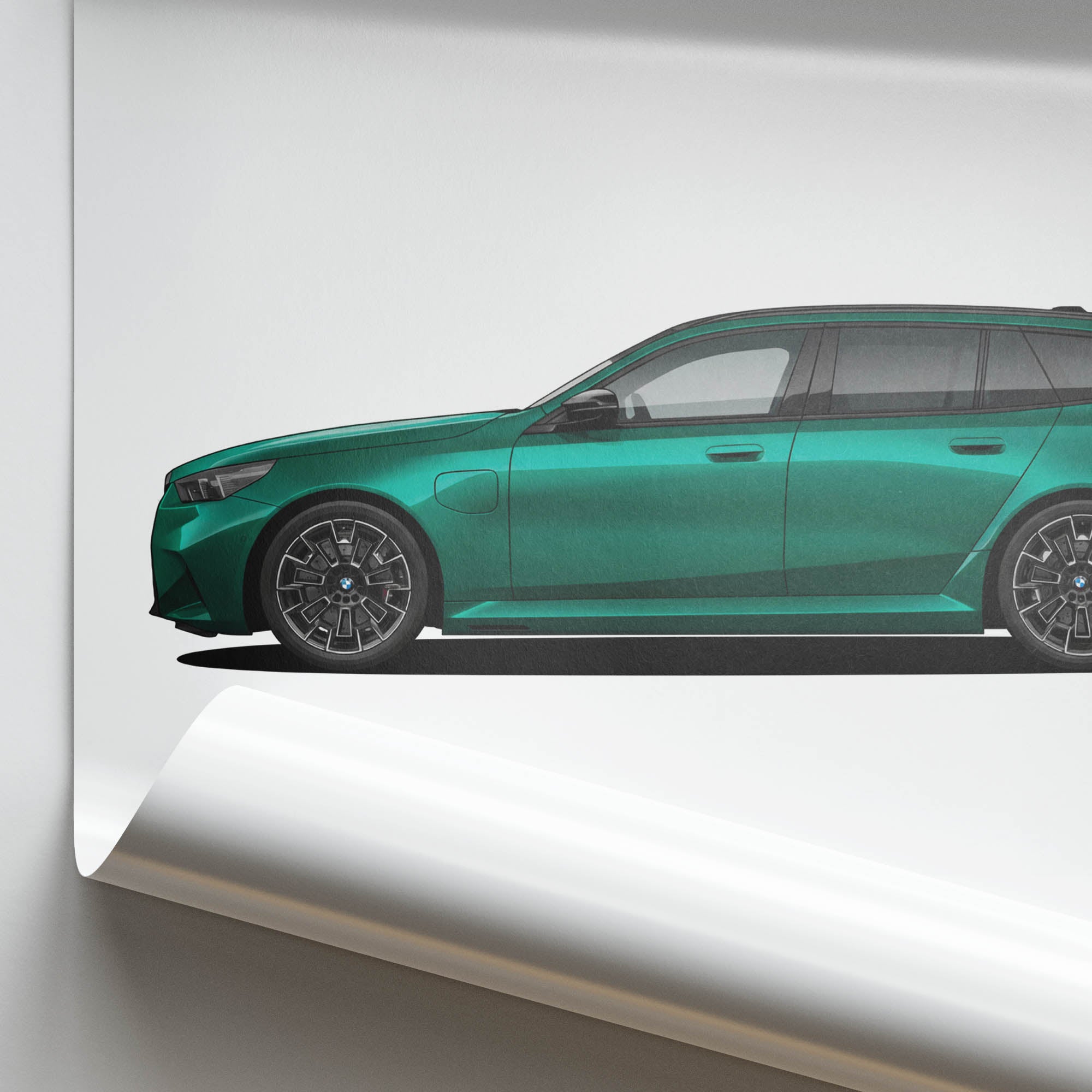 2025 BMW M5 Touring G91 Isle Of Man – Car Print (Side)