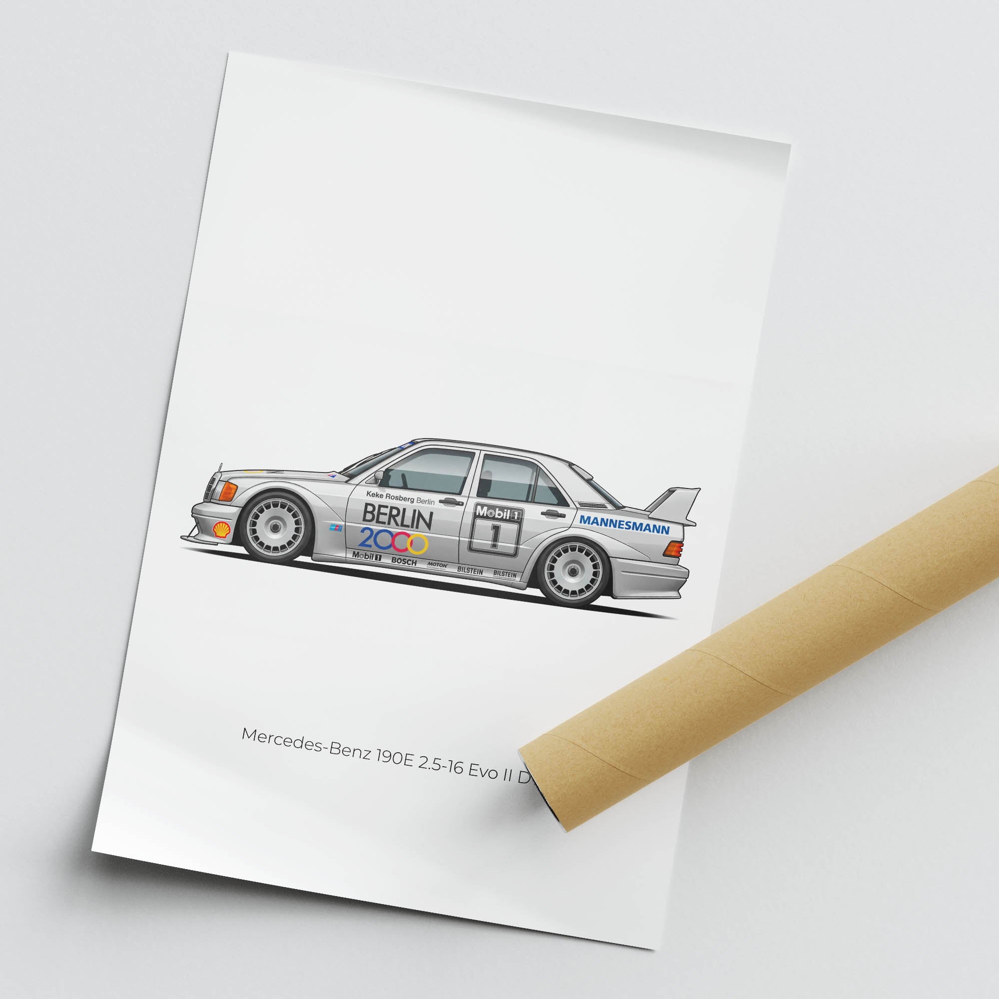 1991 Mercedes-Benz 190E 2 5 16 Evo II DTM – Car Print