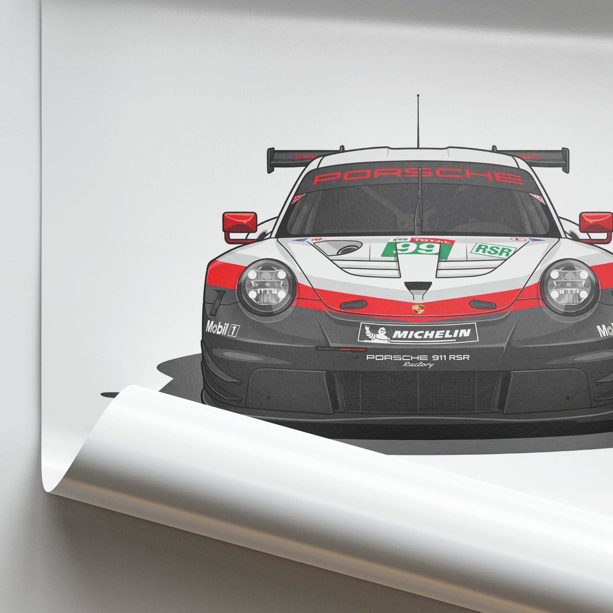 2019 Porsche 911 RSR 19 Porsche Factory – Car Print