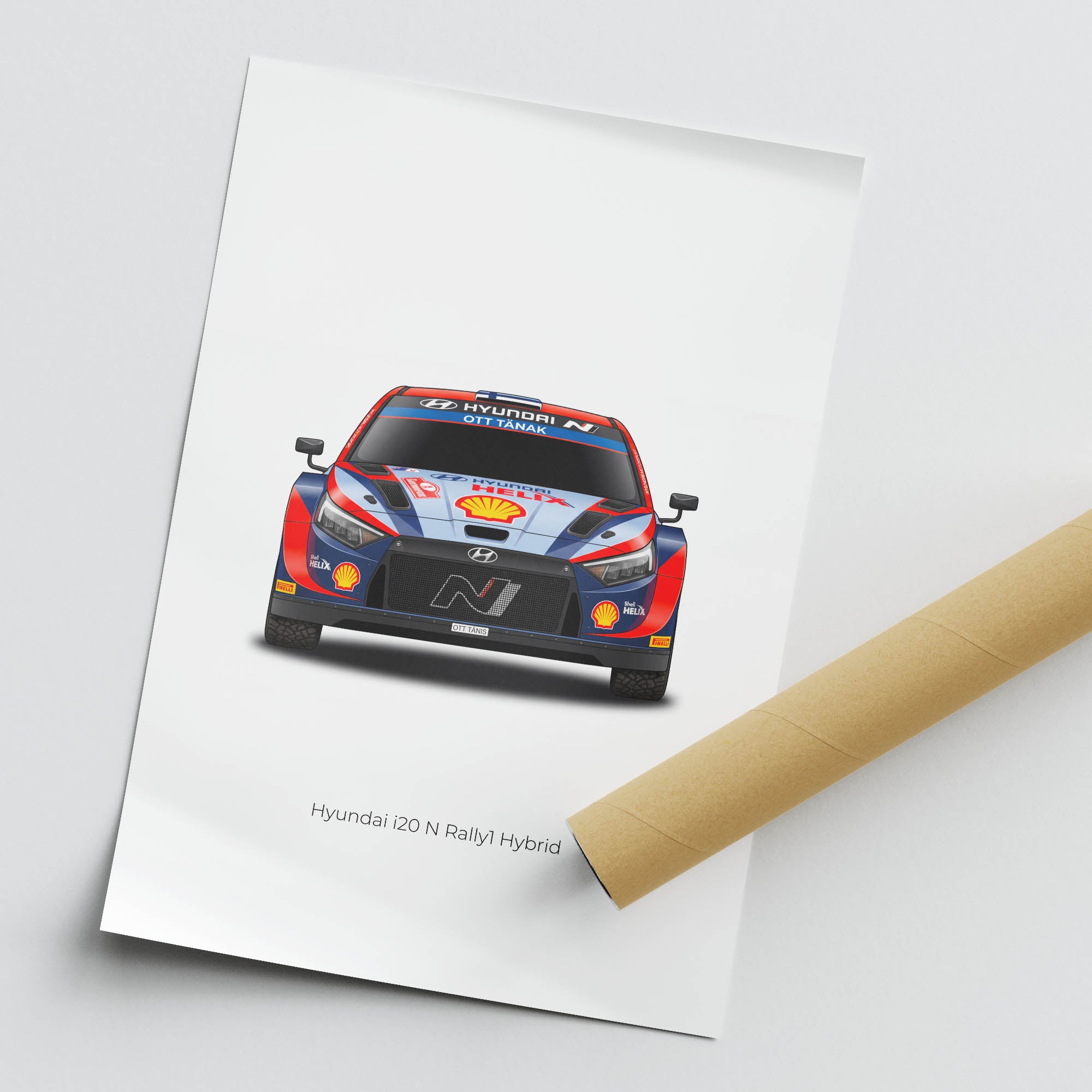 2025 Hyundai I20 N Rally1 Hybrid Ott T Nak Livery Front View Poster