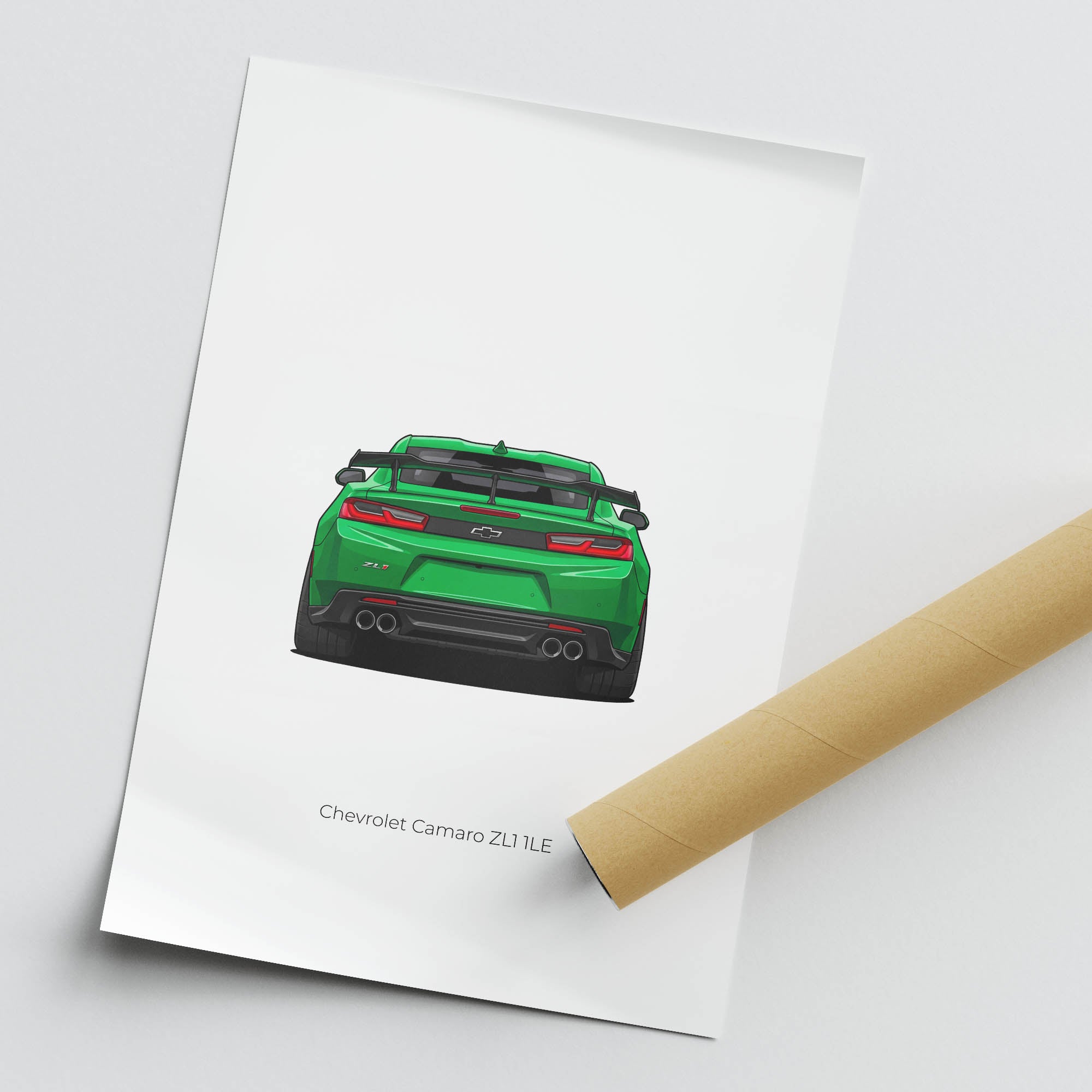 2017 Chevrolet Camaro ZL1 1LE Krypton – Car Print (Back)