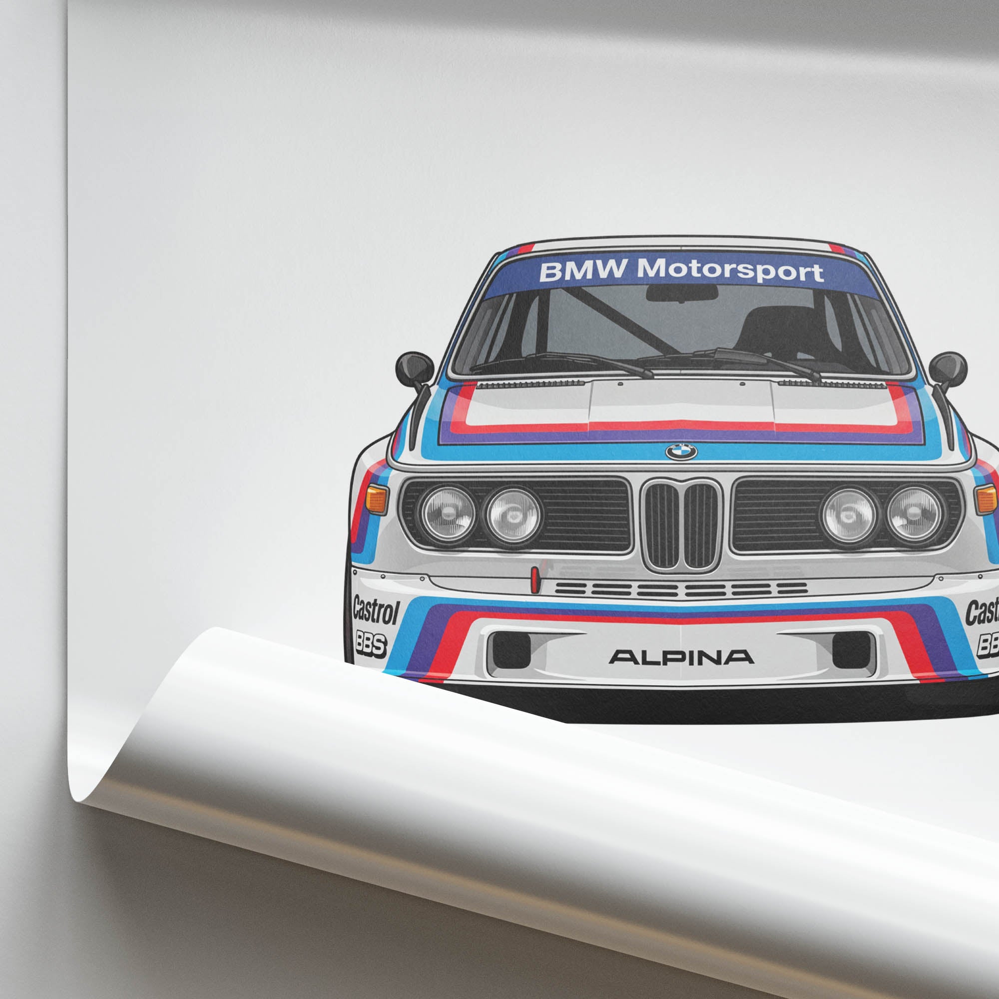 1975 BMW 3 0 CSL BMW Motorsport – Car Print