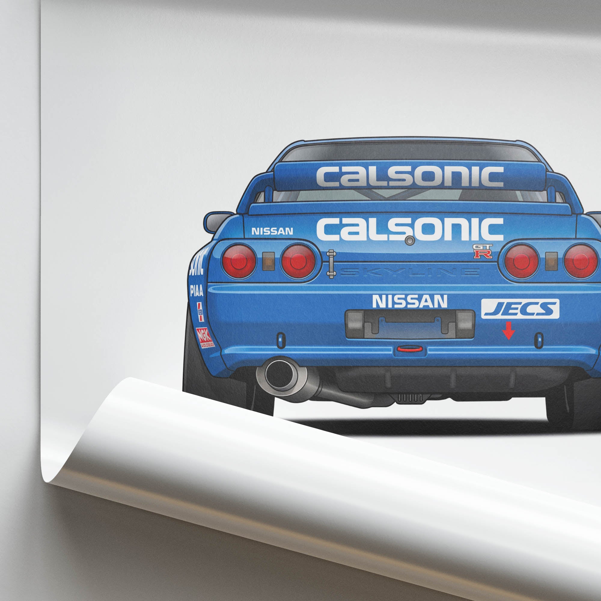 1991 Nissan Skyline GT R R32 Group A Calsonic – Car Print