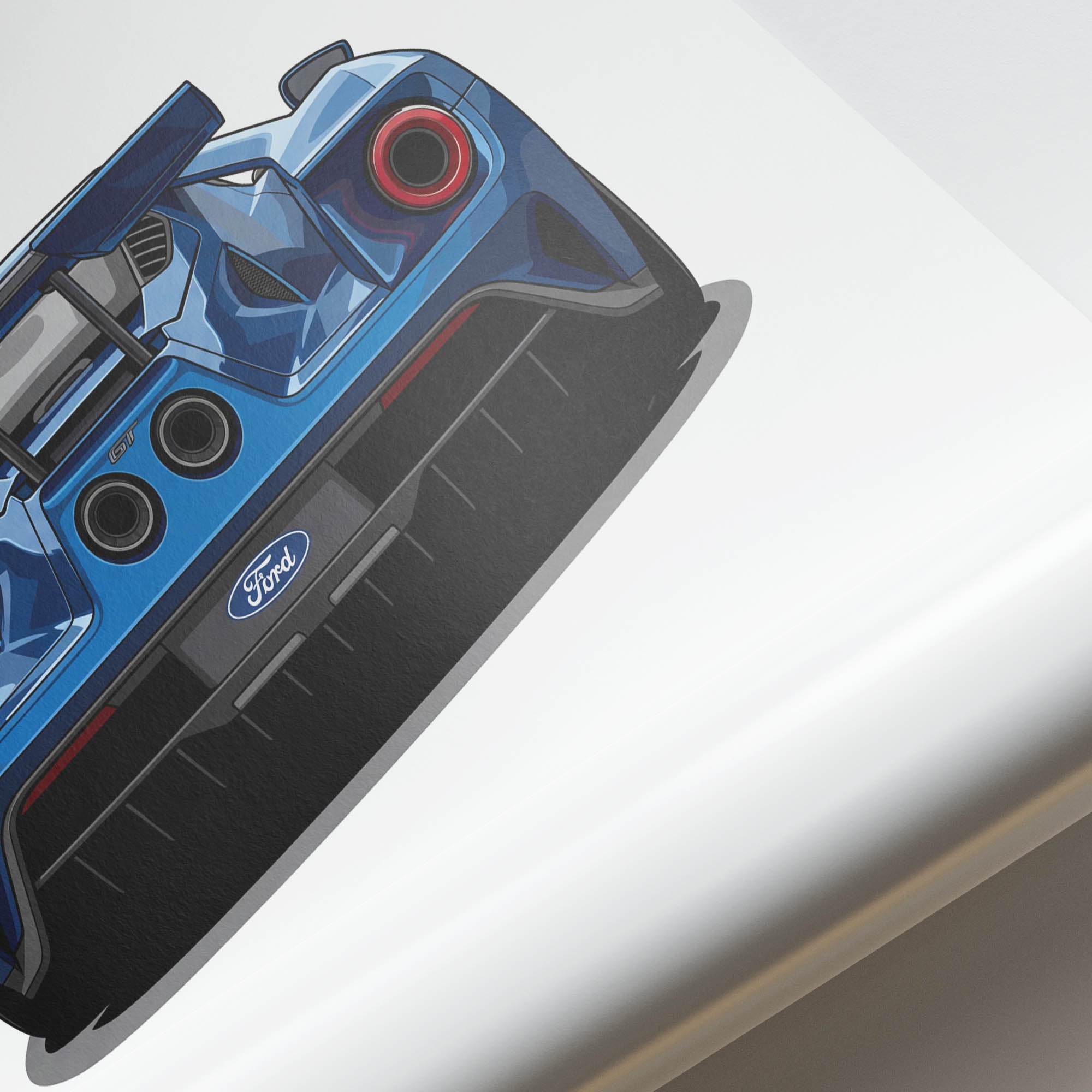 2017 Ford GT Liquid – Car Print (Back)