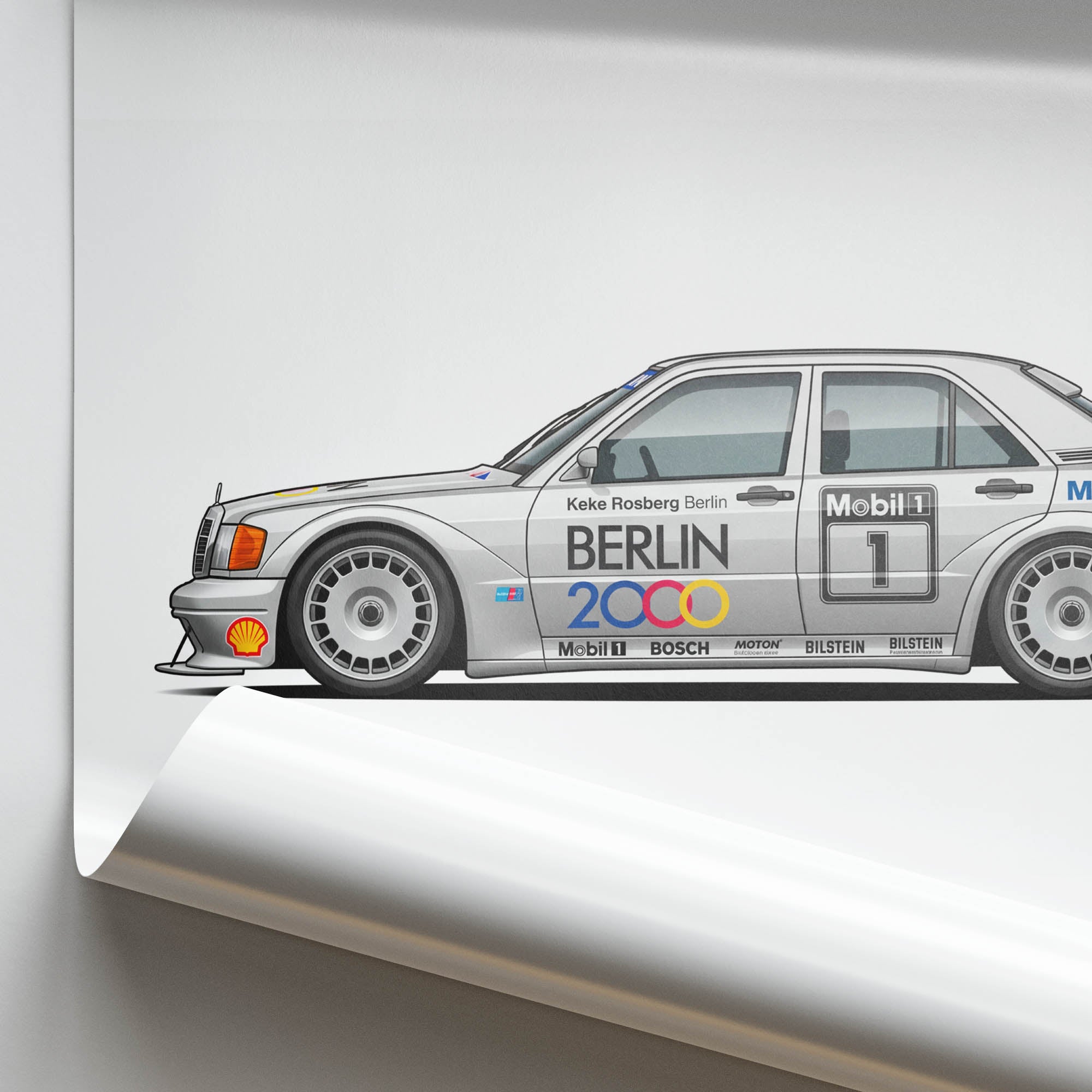 1991 Mercedes-Benz 190E 2 5 16 Evo II DTM – Car Print