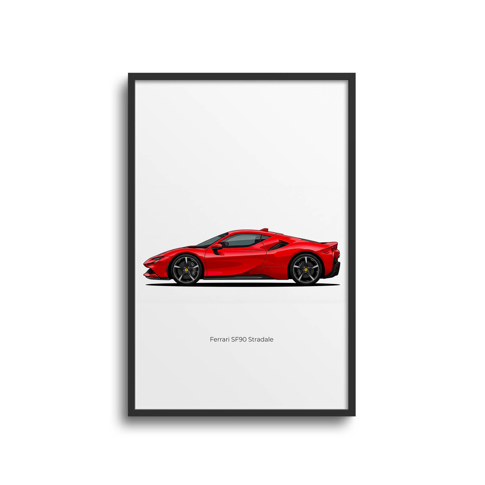2021 Ferrari SF90 Stradale – Car Print (Side)