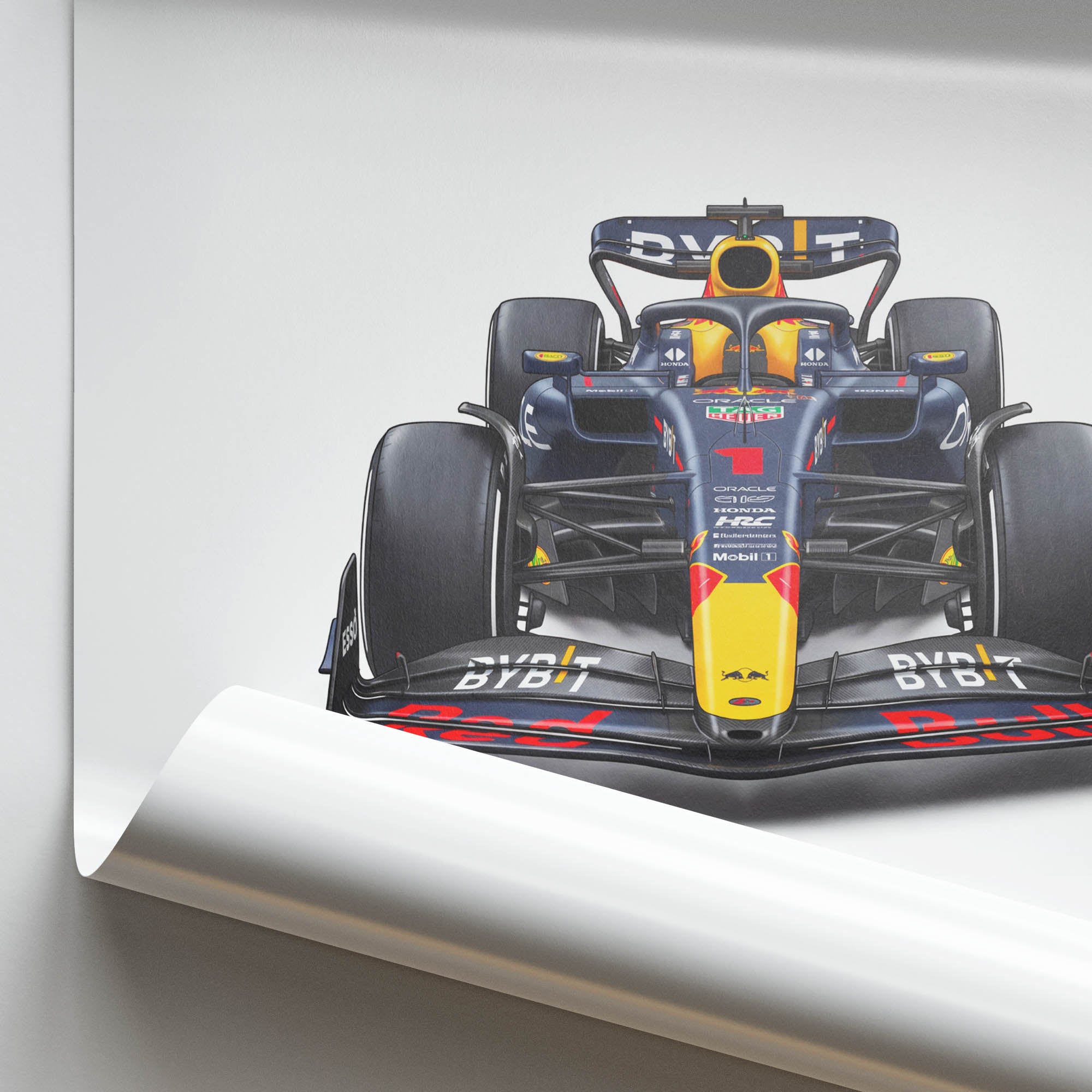 2024 Red Bull RB20 Max Verstappen Navy – Car Print (Front)