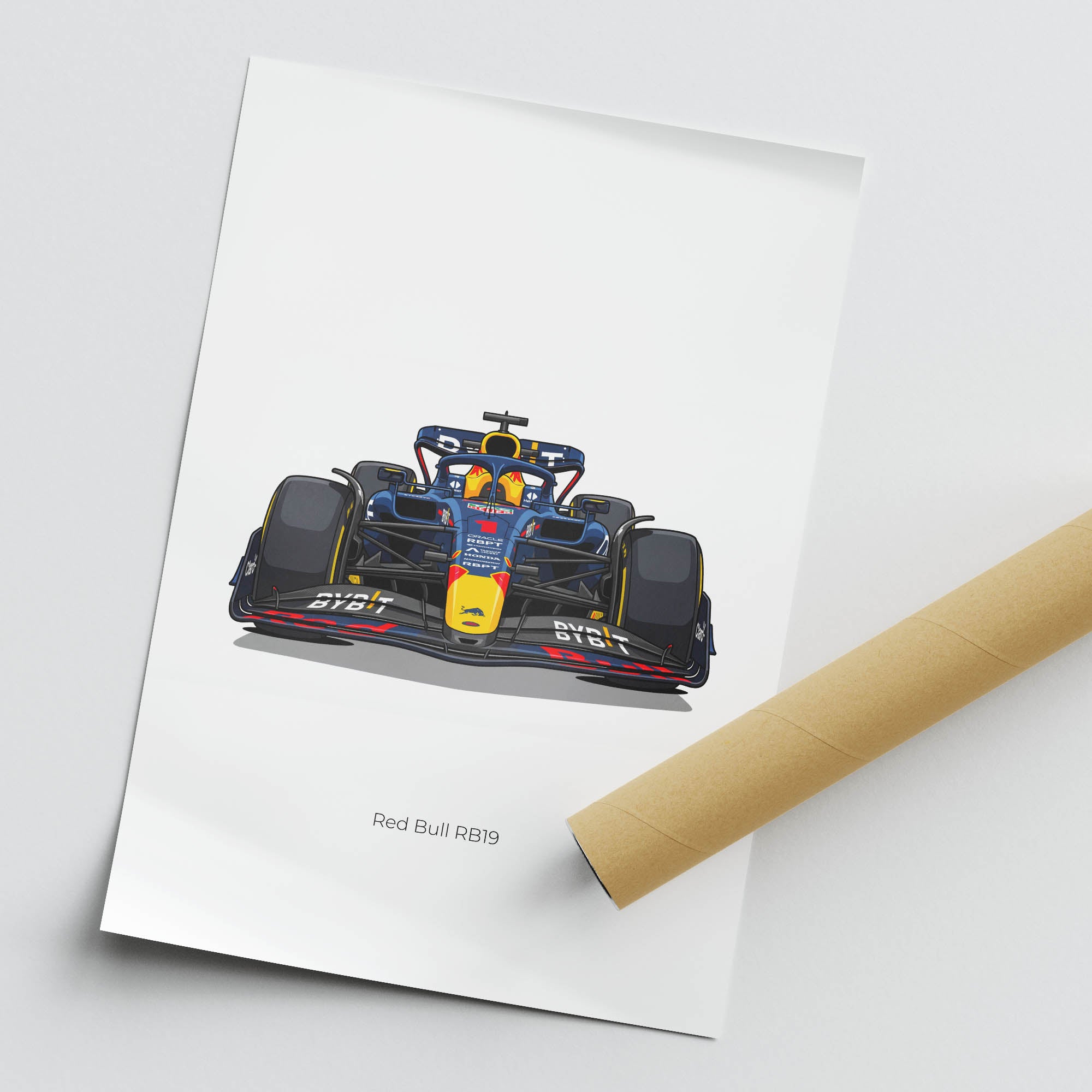 2023 Red Bull RB19 Max Verstappen Oracle – Car Print (Front)