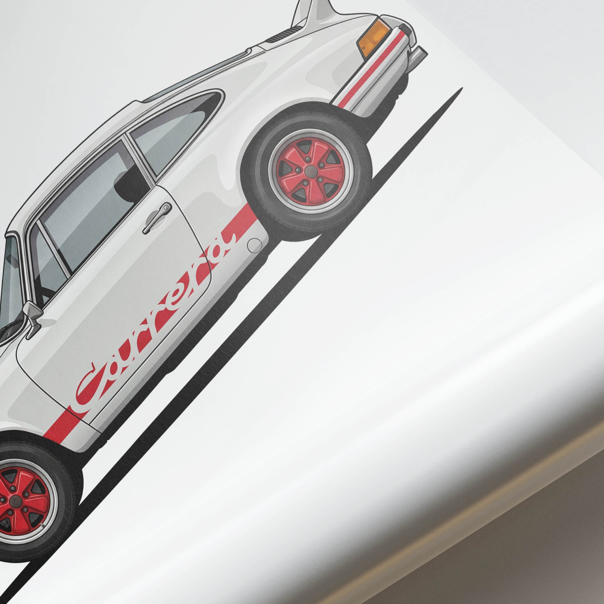 1973 Porsche 911 Carrera RS 2 7 Grand – Car Print (Side)