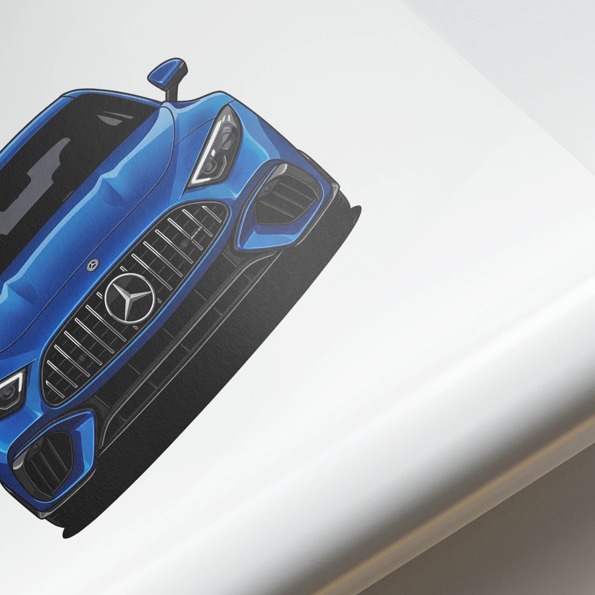 2022 Mercedes Amg Sl 63 R232 Hyper Blue Metallic Front View Poster