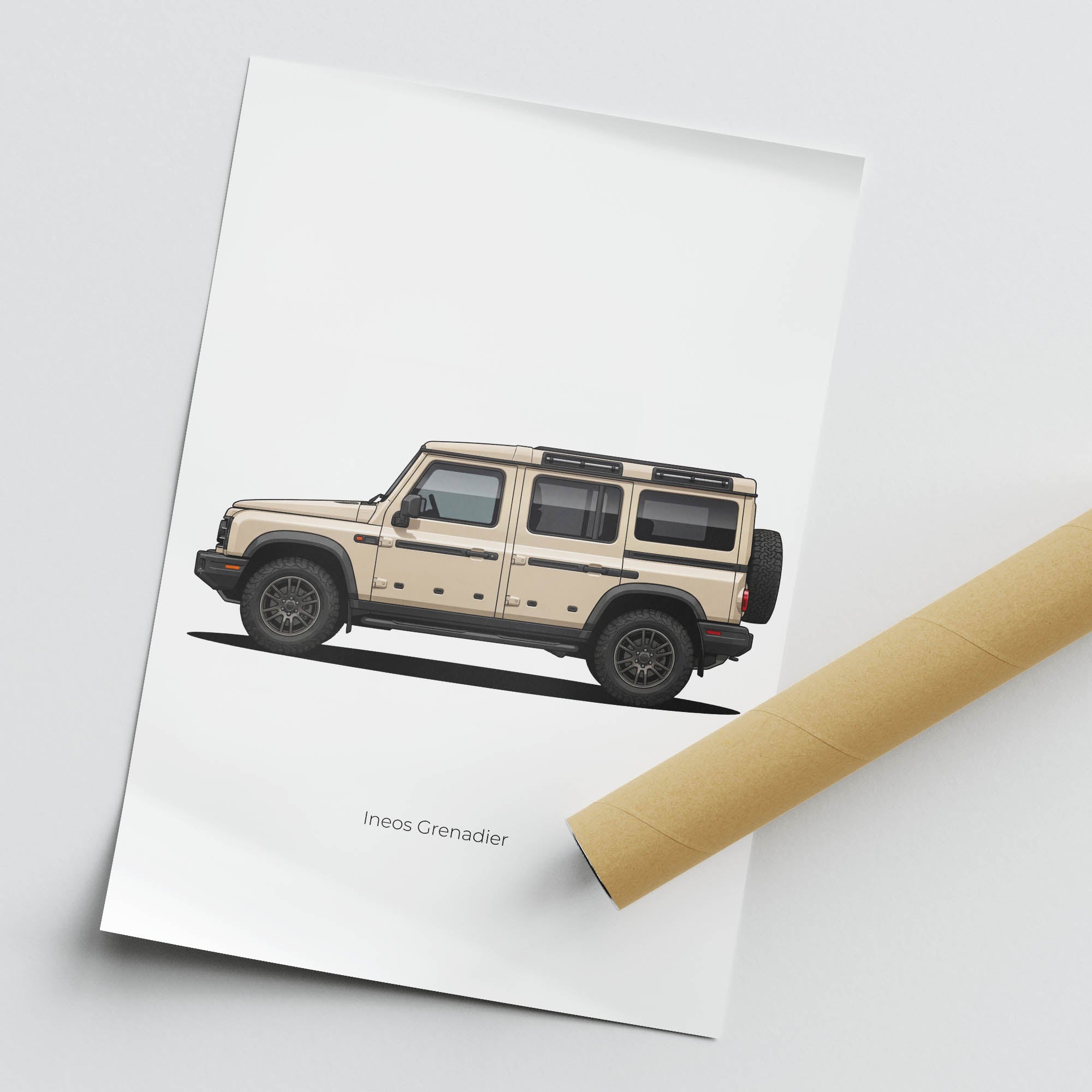 2024 Ineos Grenadier Magic Mushroom – Car Print (Side)
