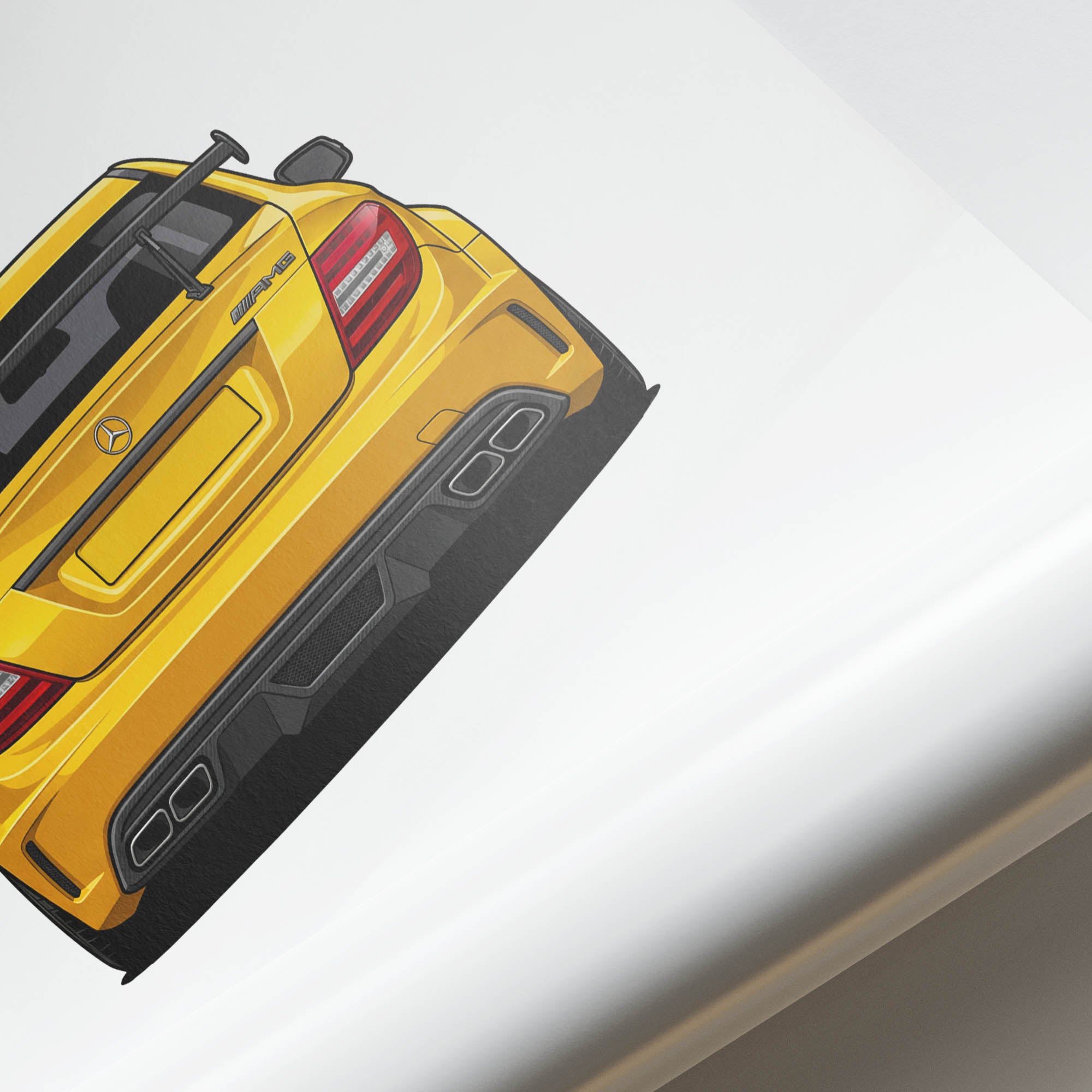 2012 Mercedes-Benz C63 AMG Coupe – Car Print (Back)