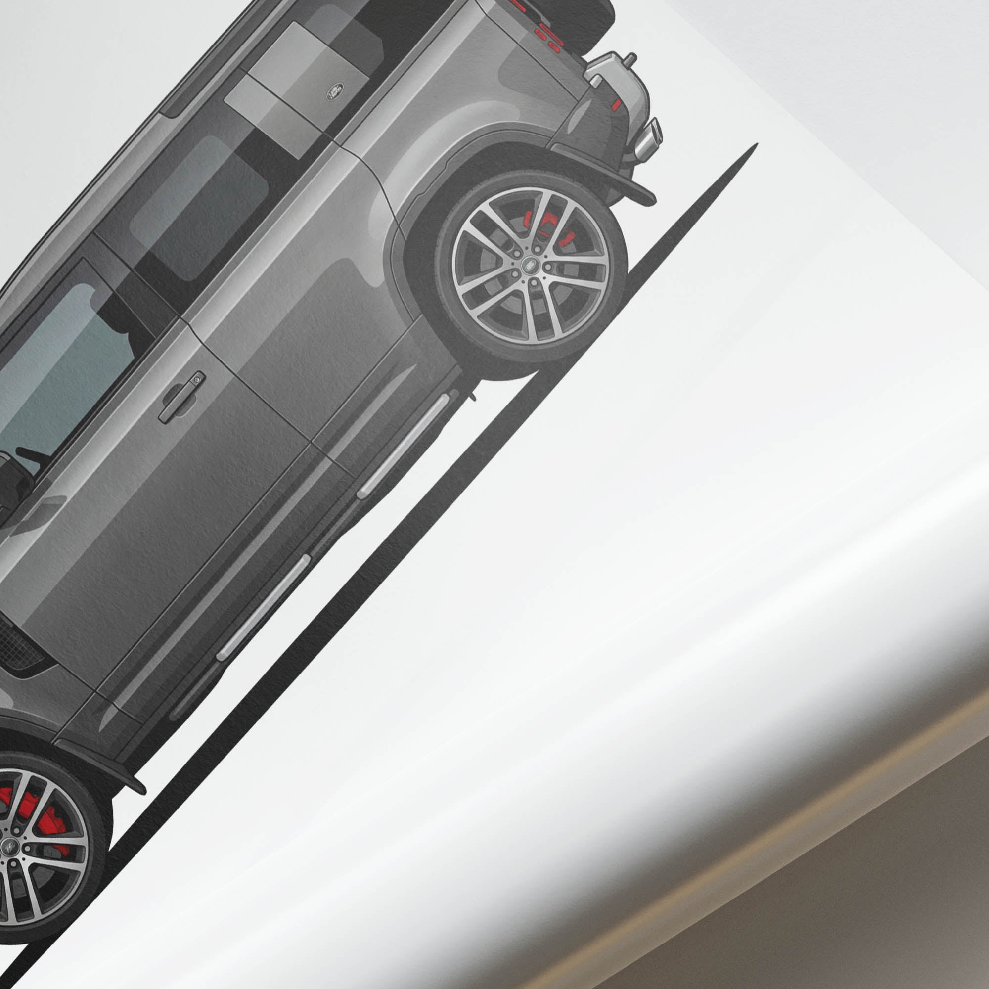 2021 Land Rover Defender 90 V8 Carpathian – Car Print (Side)
