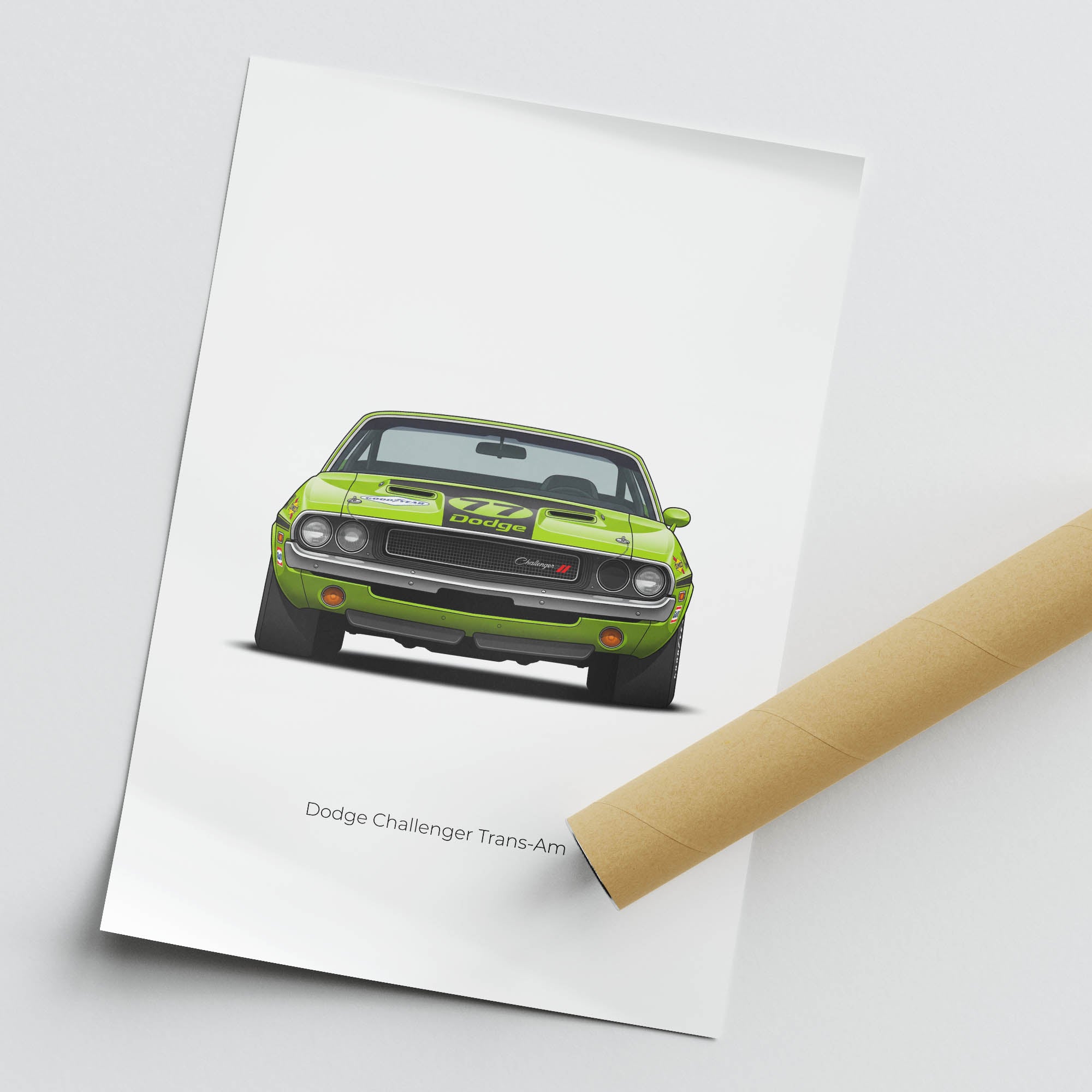 1970 Dodge Challenger Trans Am Sam Posey – Car Print