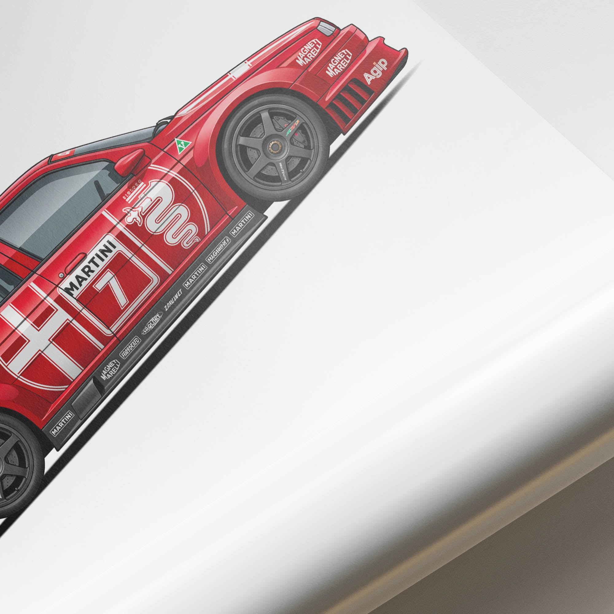 1992 Alfa Romeo 155 V6 TI DTM Nicola – Car Print (Side)