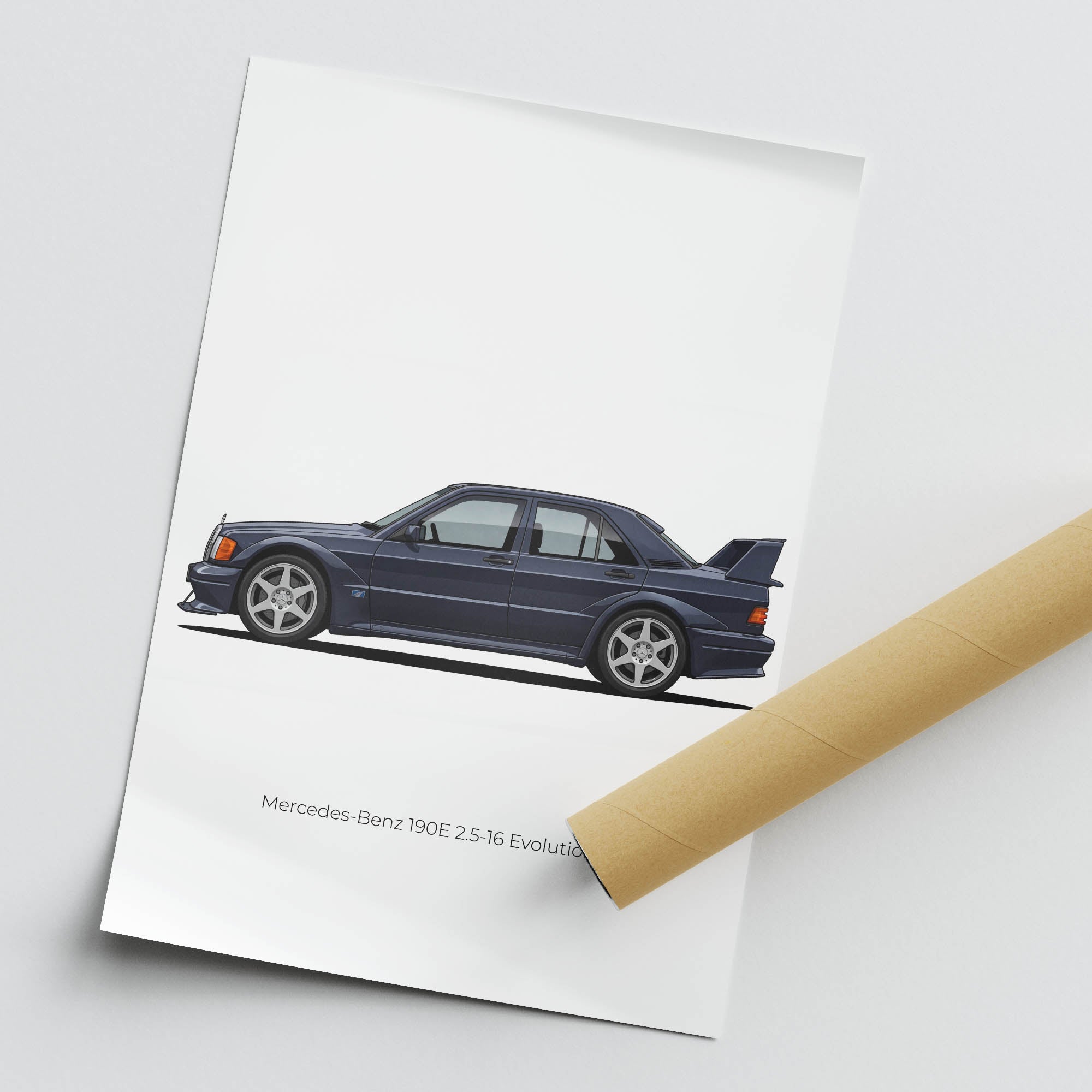 1990 Mercedes-Benz 190E 2 5 16 Evolution – Car Print (Side)