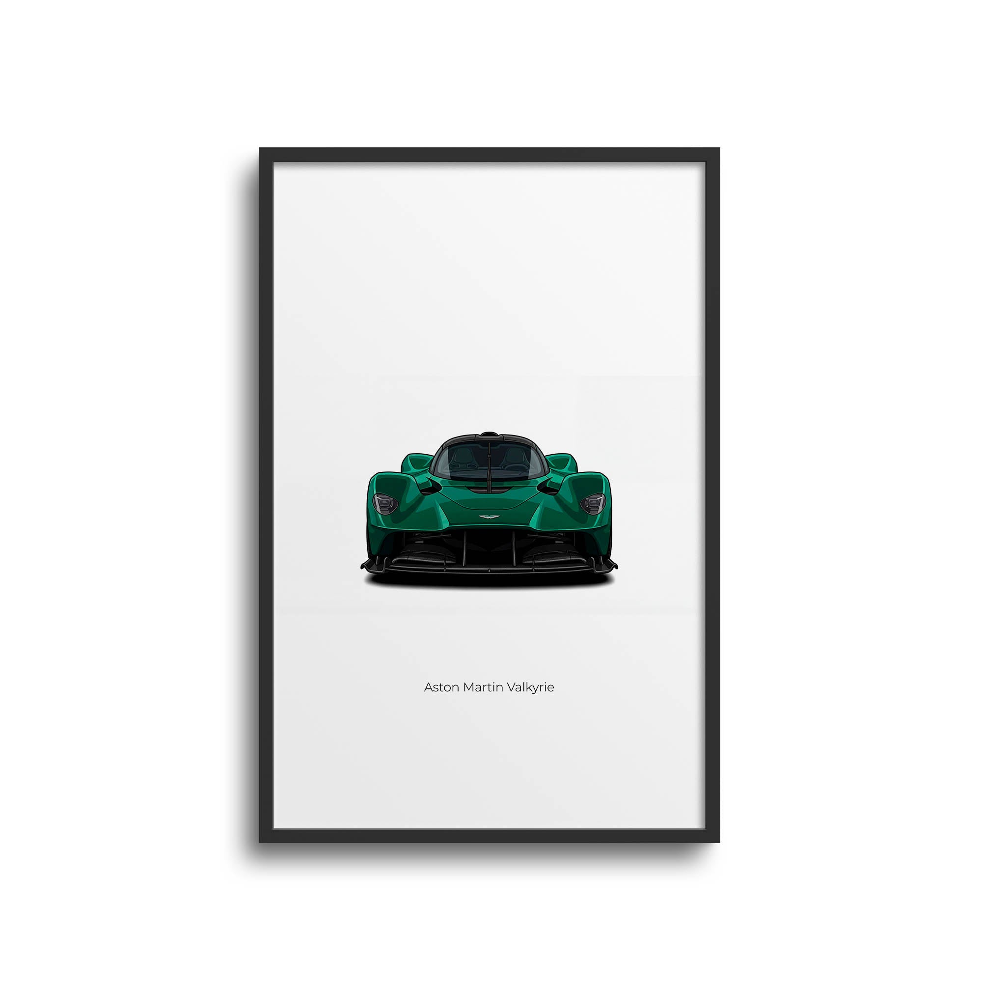Aston Martin Valkyrie Poster – 2022 British Racing Green Hypercar Wall Art Print