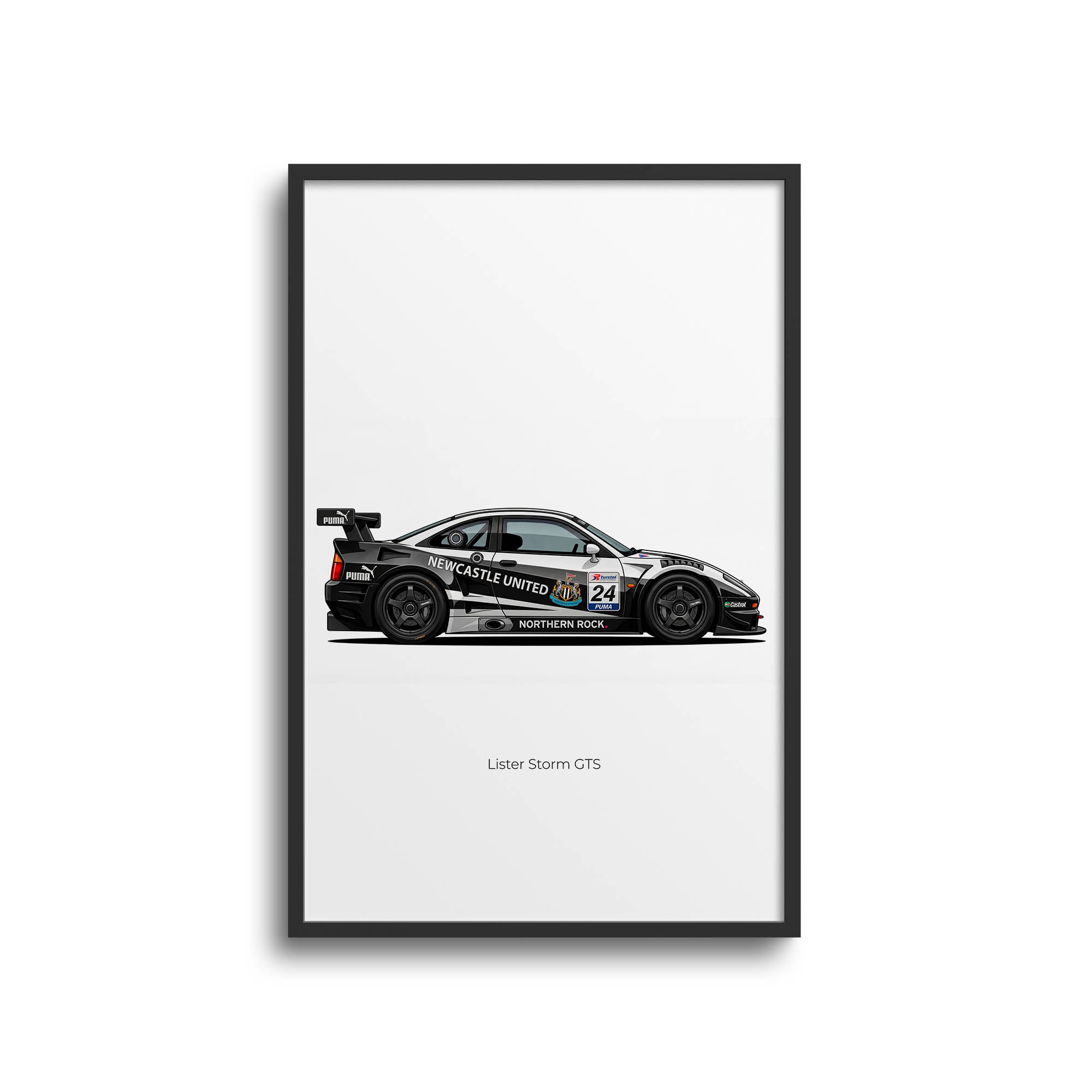 1996 Lister Storm Gts Newcastle United – Car Print