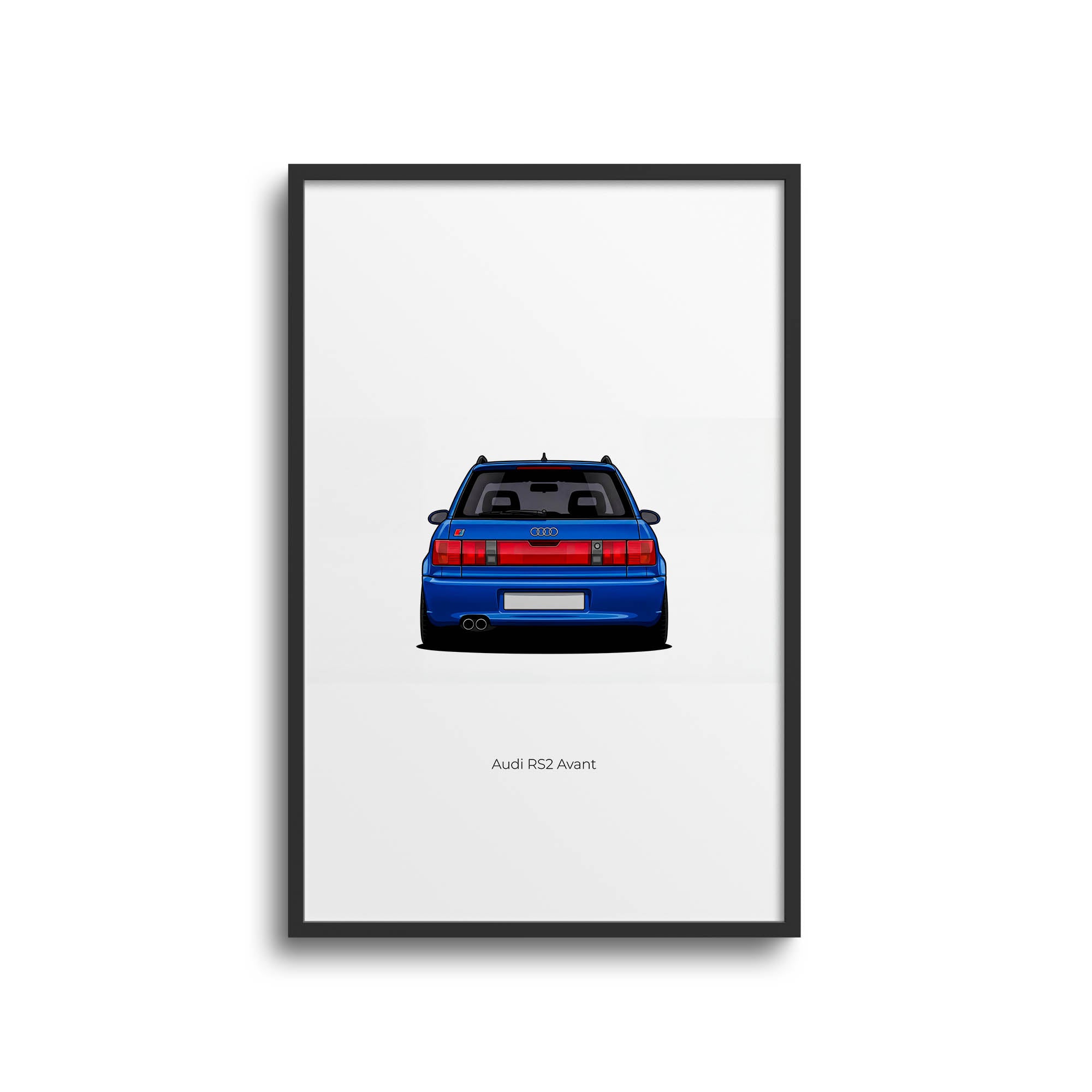 Audi RS2 Avant Poster – Classic 1994 Nogaro Blue Car Wall Art Print