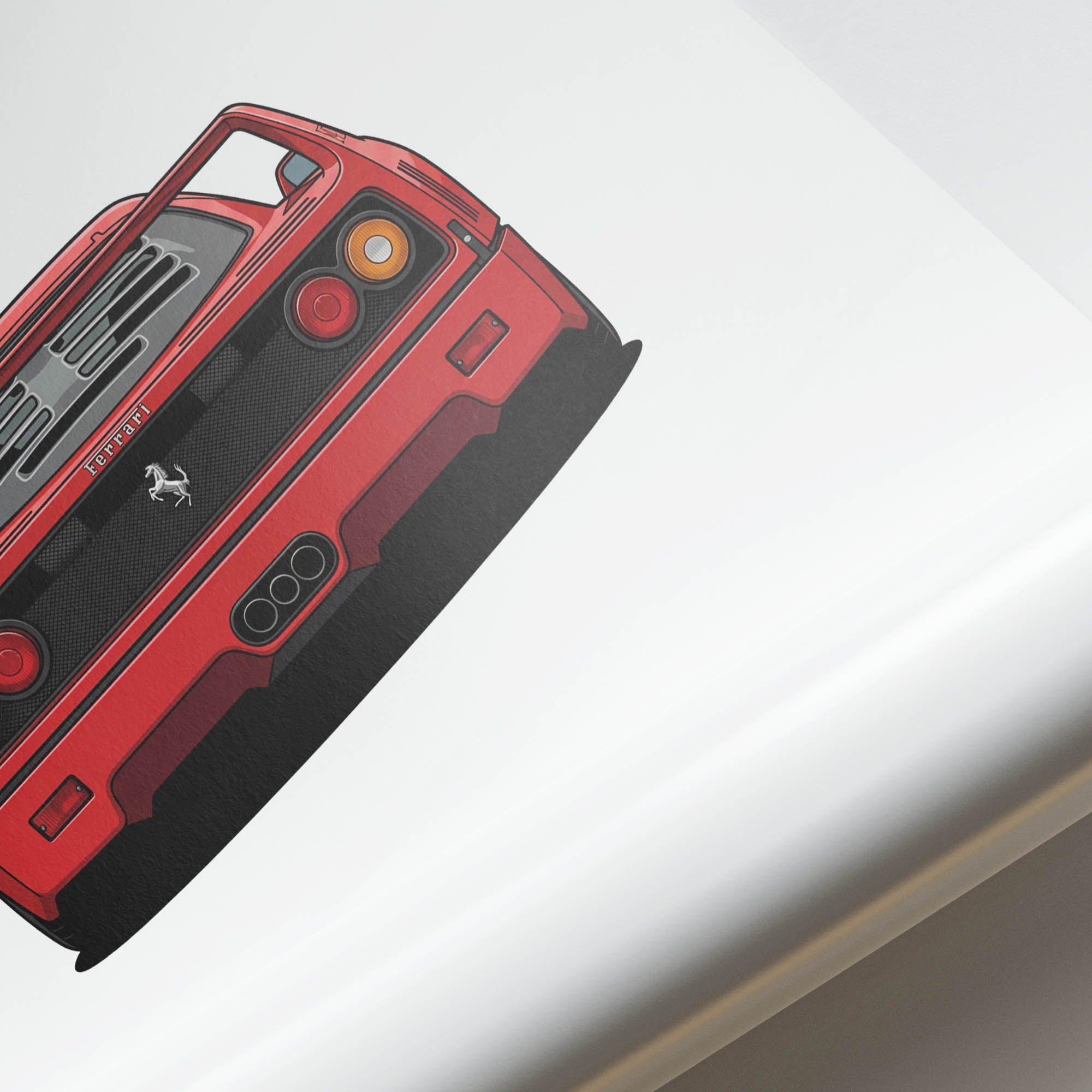1987 Ferrari F40 – Car Print (Back)