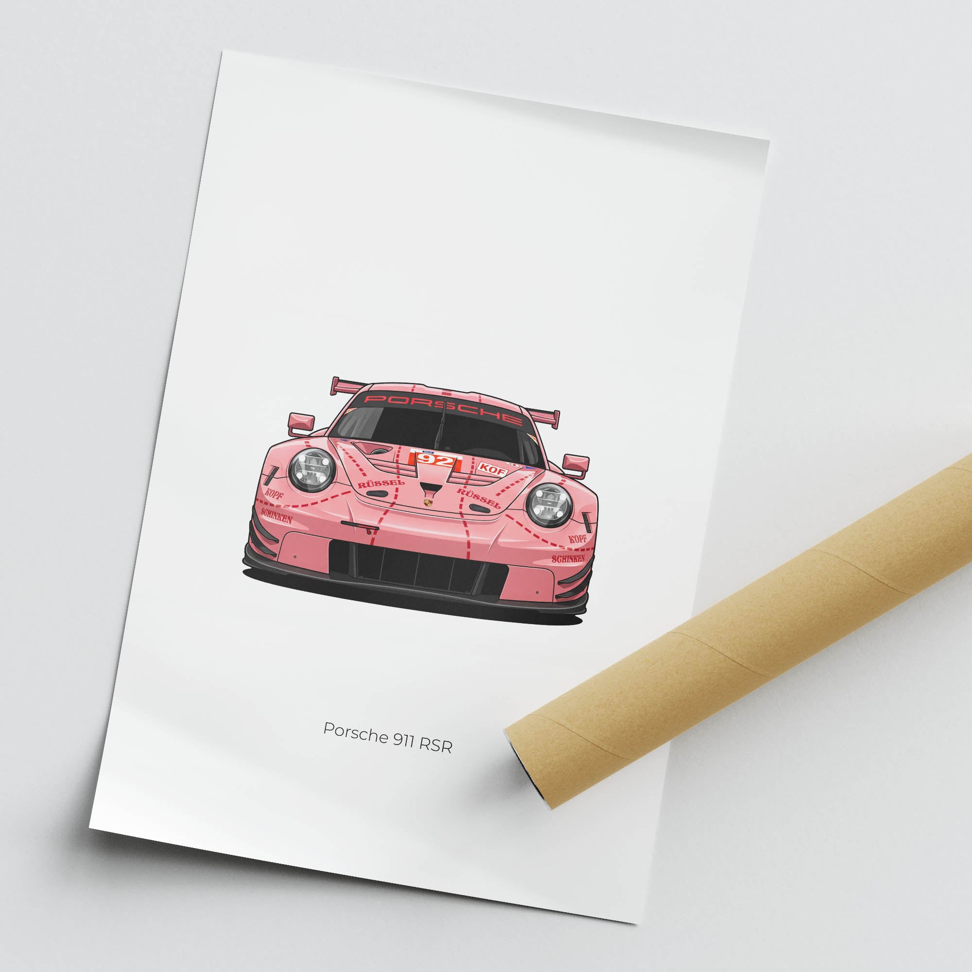 2018 Porsche 911 RSR – Car Print (Front)