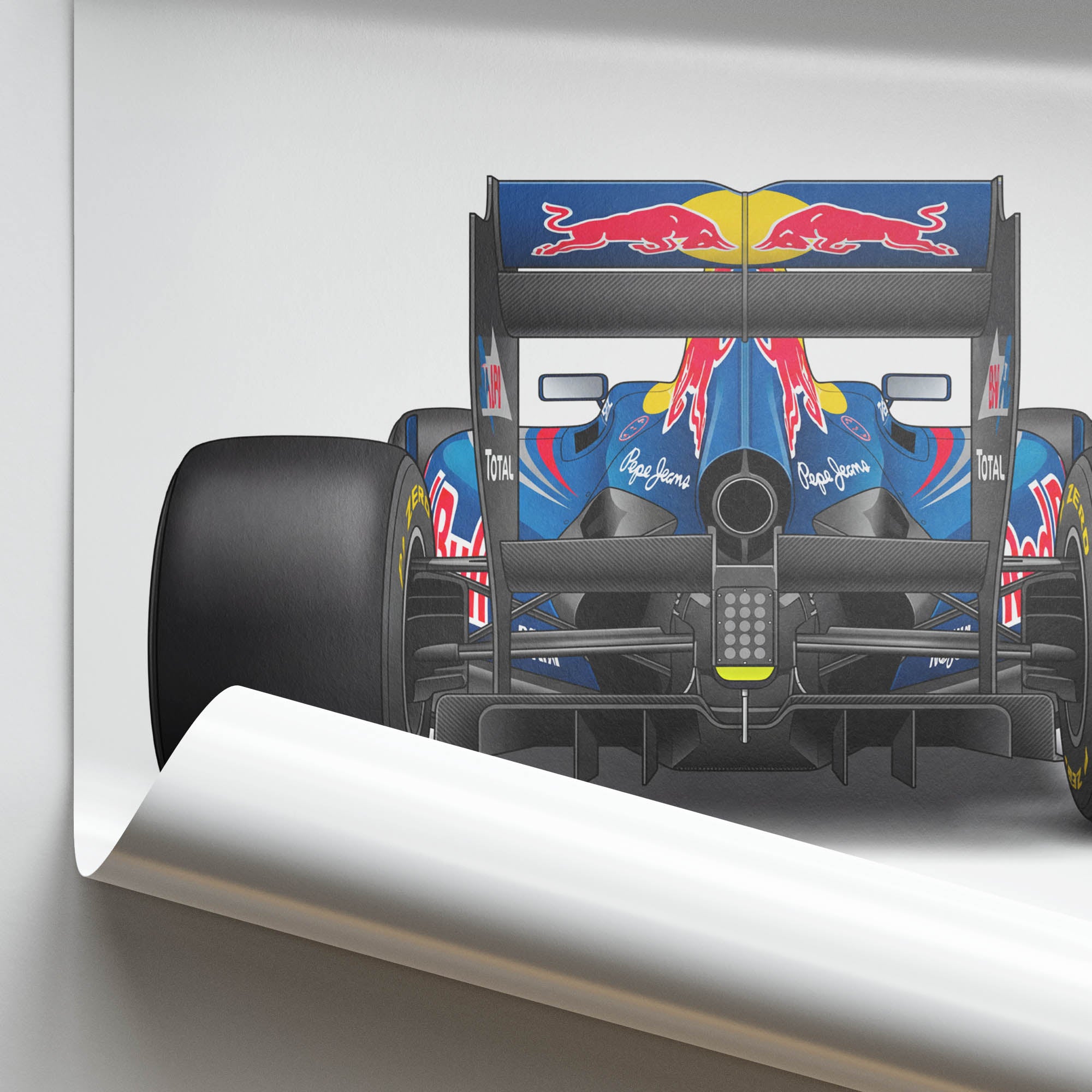2010 Red Bull RB6 Sebastian Vettel Blue Bull – Car Print
