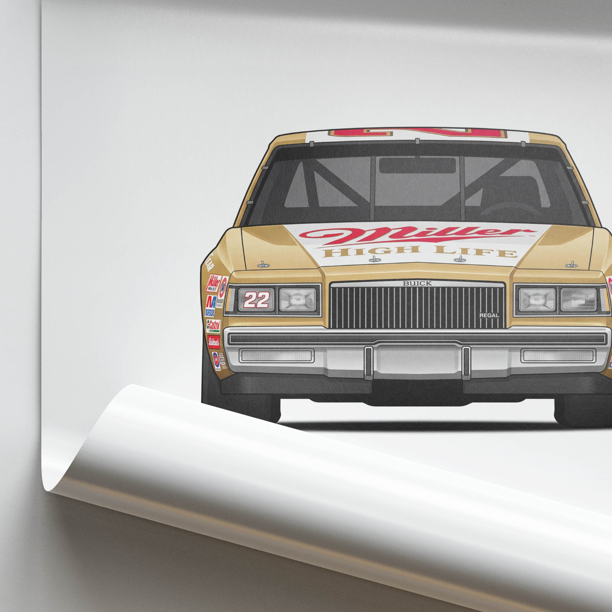 1983 Buick Regal Bobby Allison Miller – Car Print (Front)