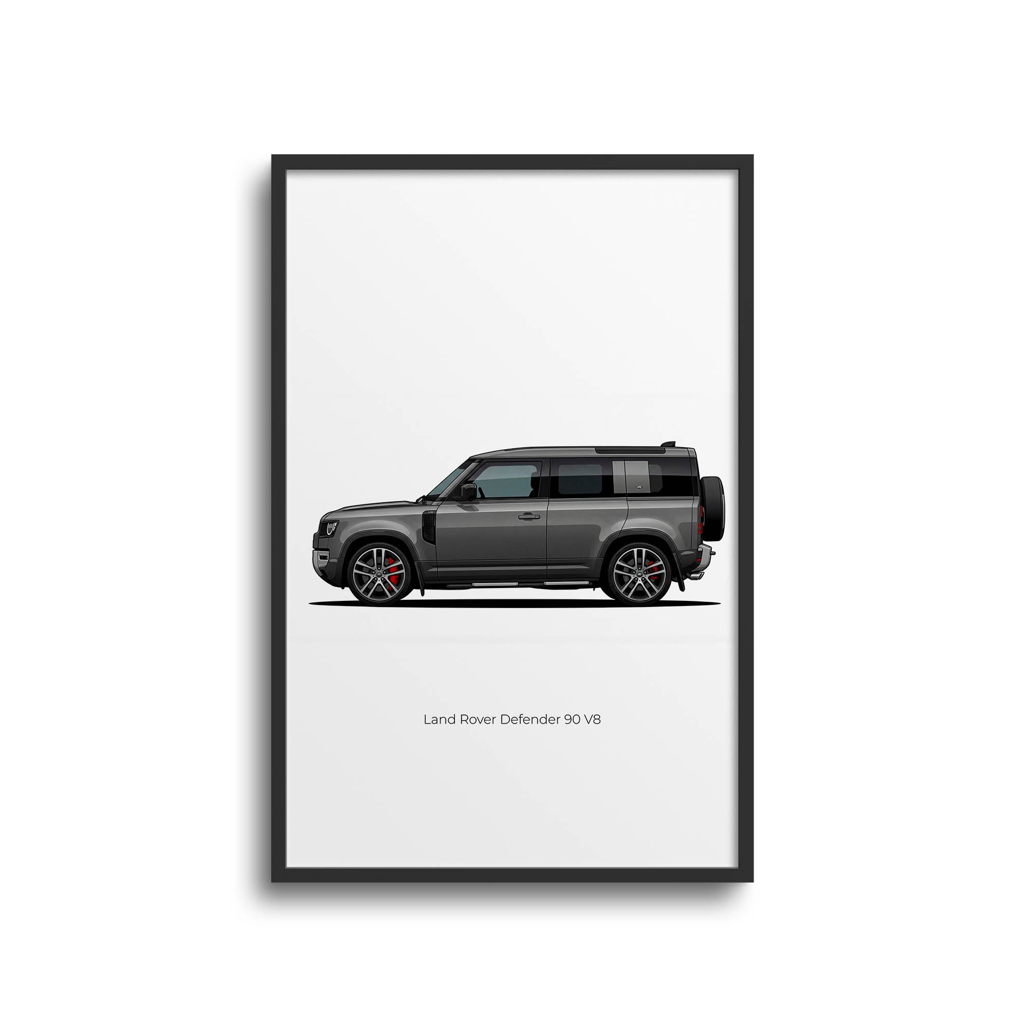 2021 Land Rover Defender 90 V8 Carpathian – Car Print (Side)