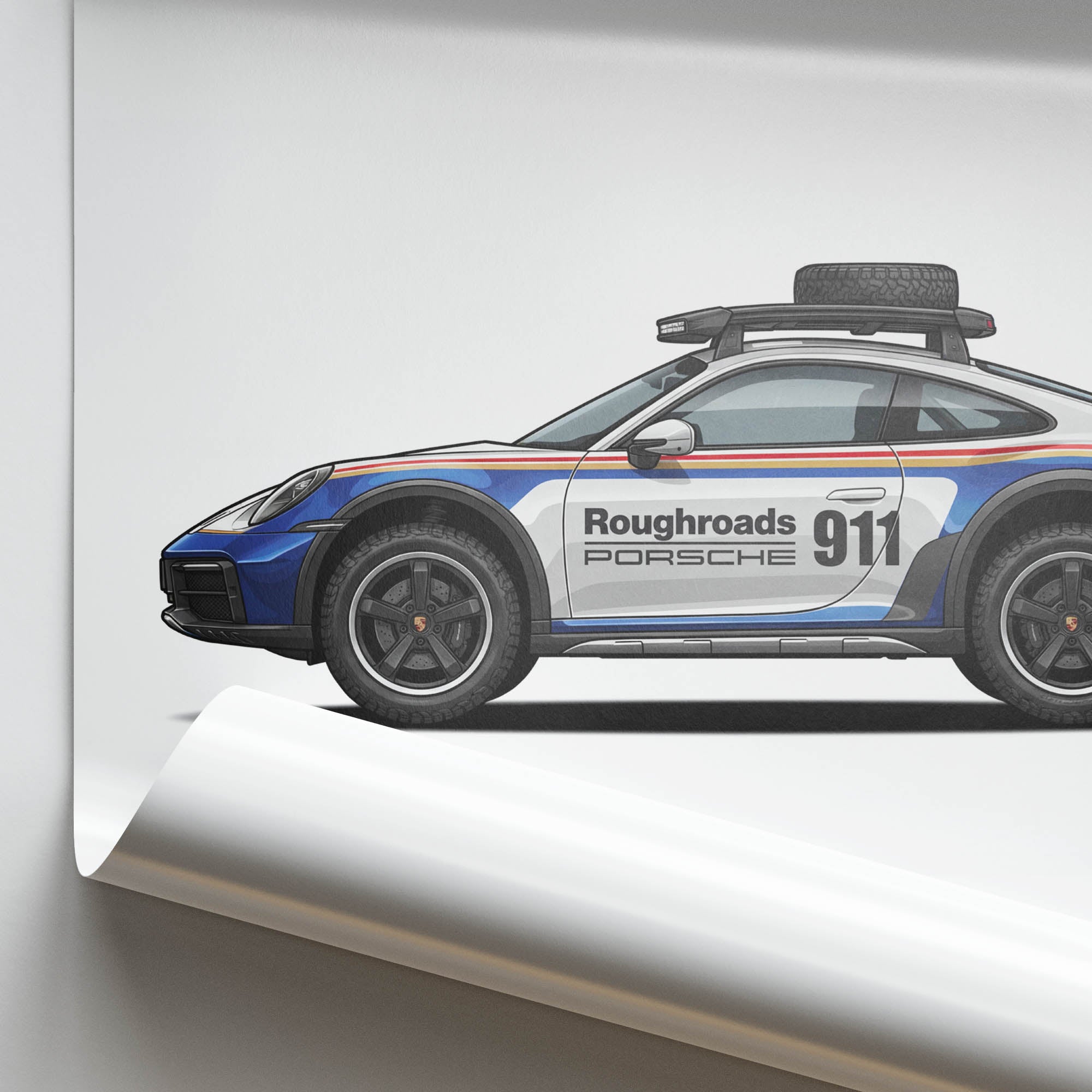 2023 Porsche 911 Roughroads – Car Print (Side)