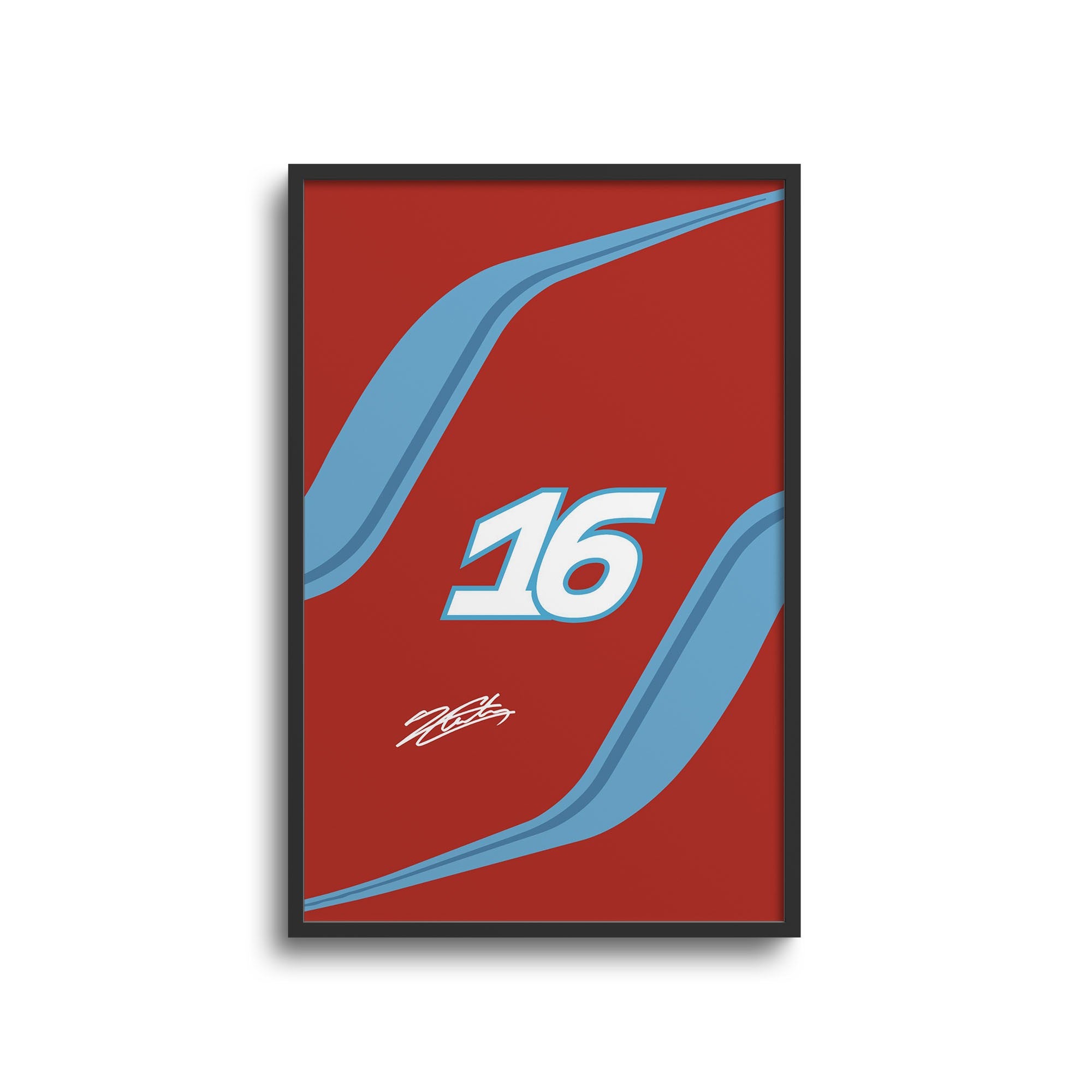 Charles Leclerc F1 Ferrari 2024 Miami GP Livery Poster