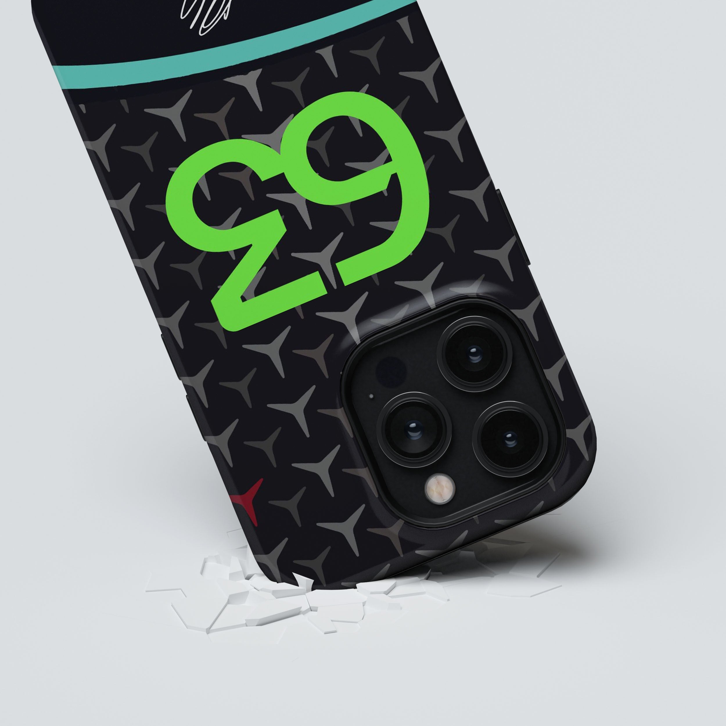 George Russell F1 Mercedes-AMG Petronas 2024 W15 Livery Phone Case