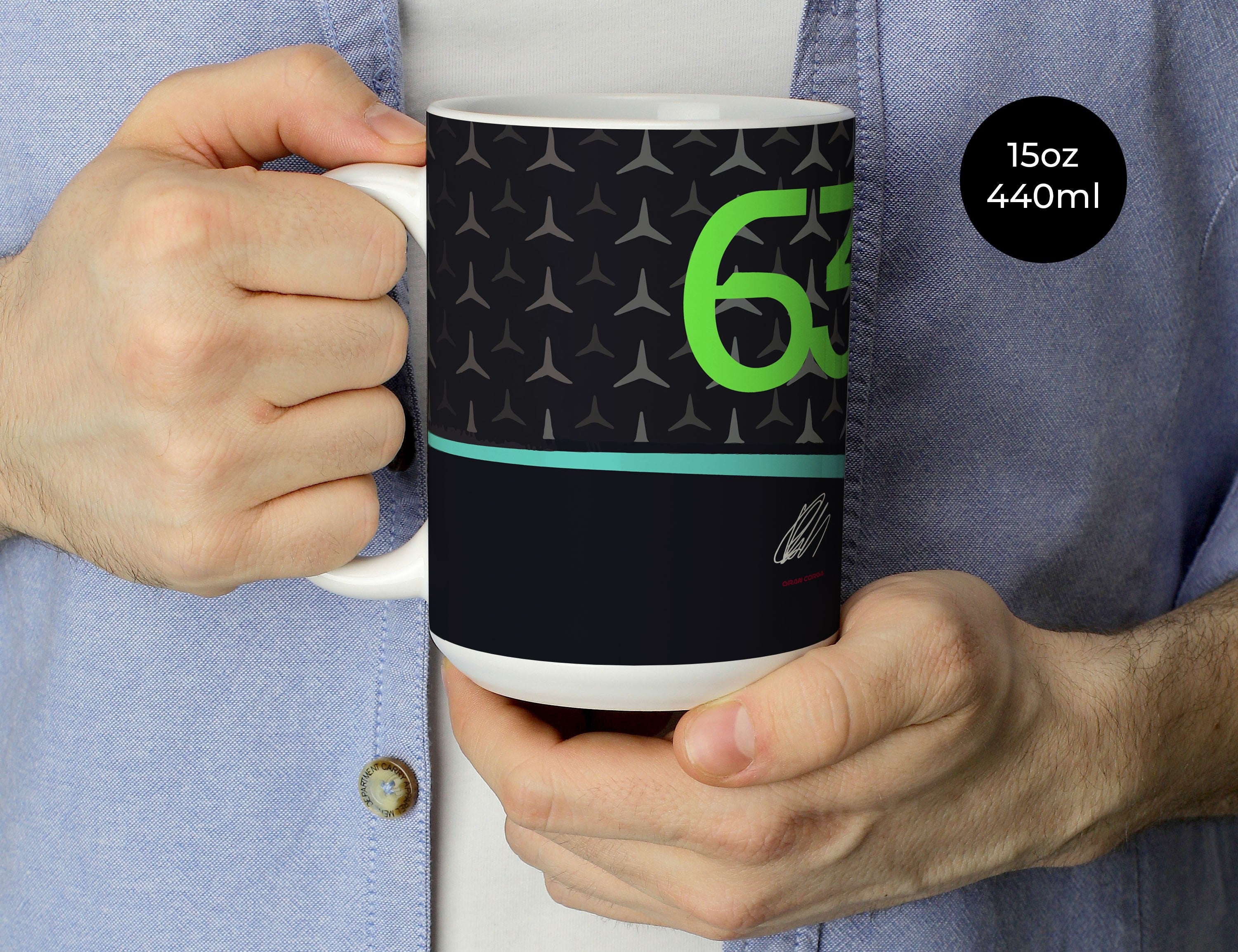 George Russell F1 Mercedes-AMG Petronas 2024 W15 Livery Mug