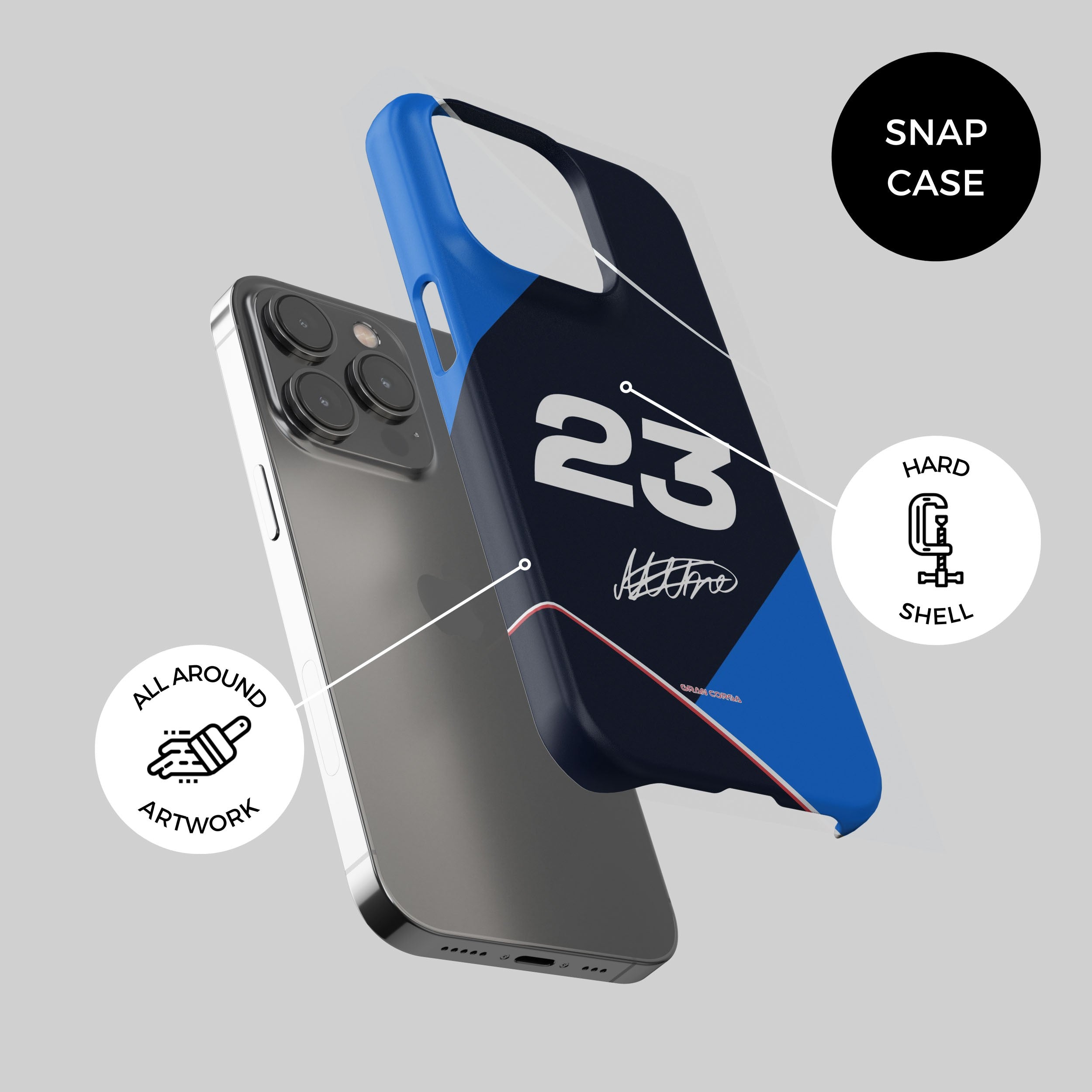 Alexander Albon F1 Williams 2024 Season Livery Phone Case