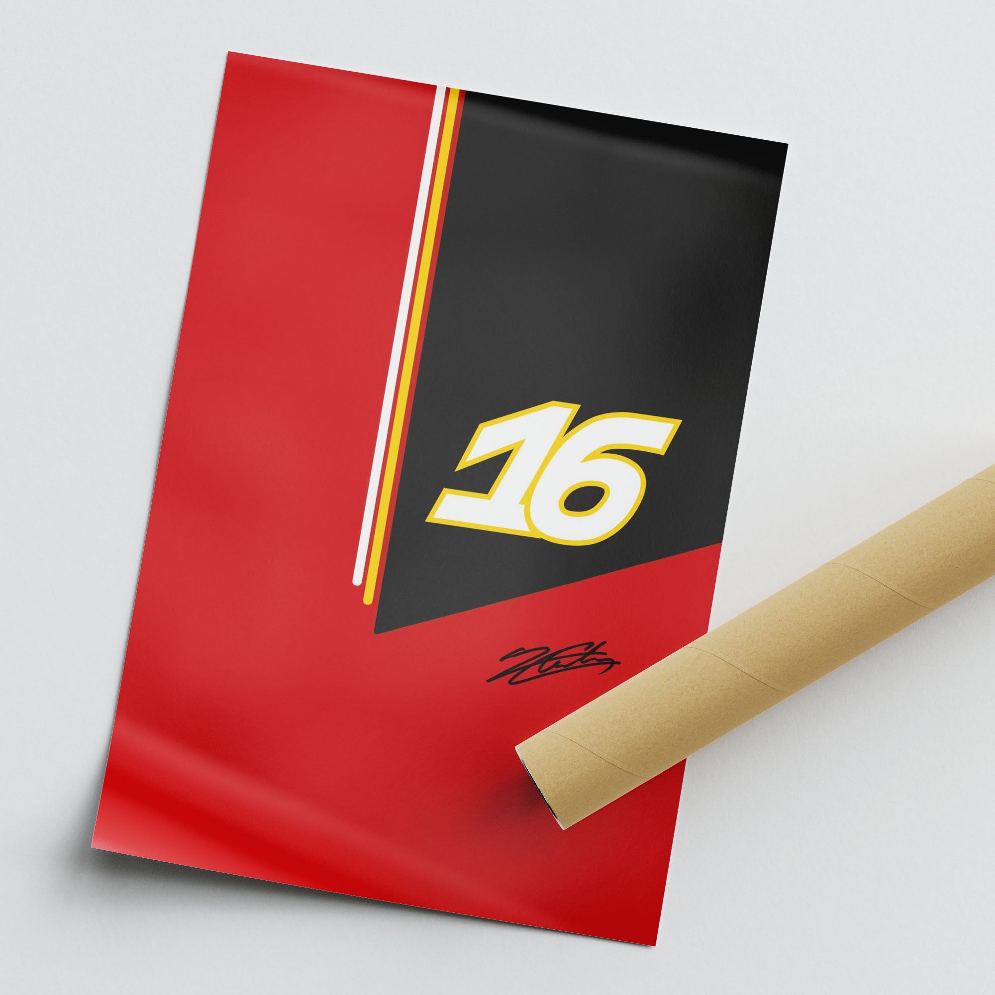 Charles Leclerc F1 Ferrari 2024 SF-24 Livery Poster