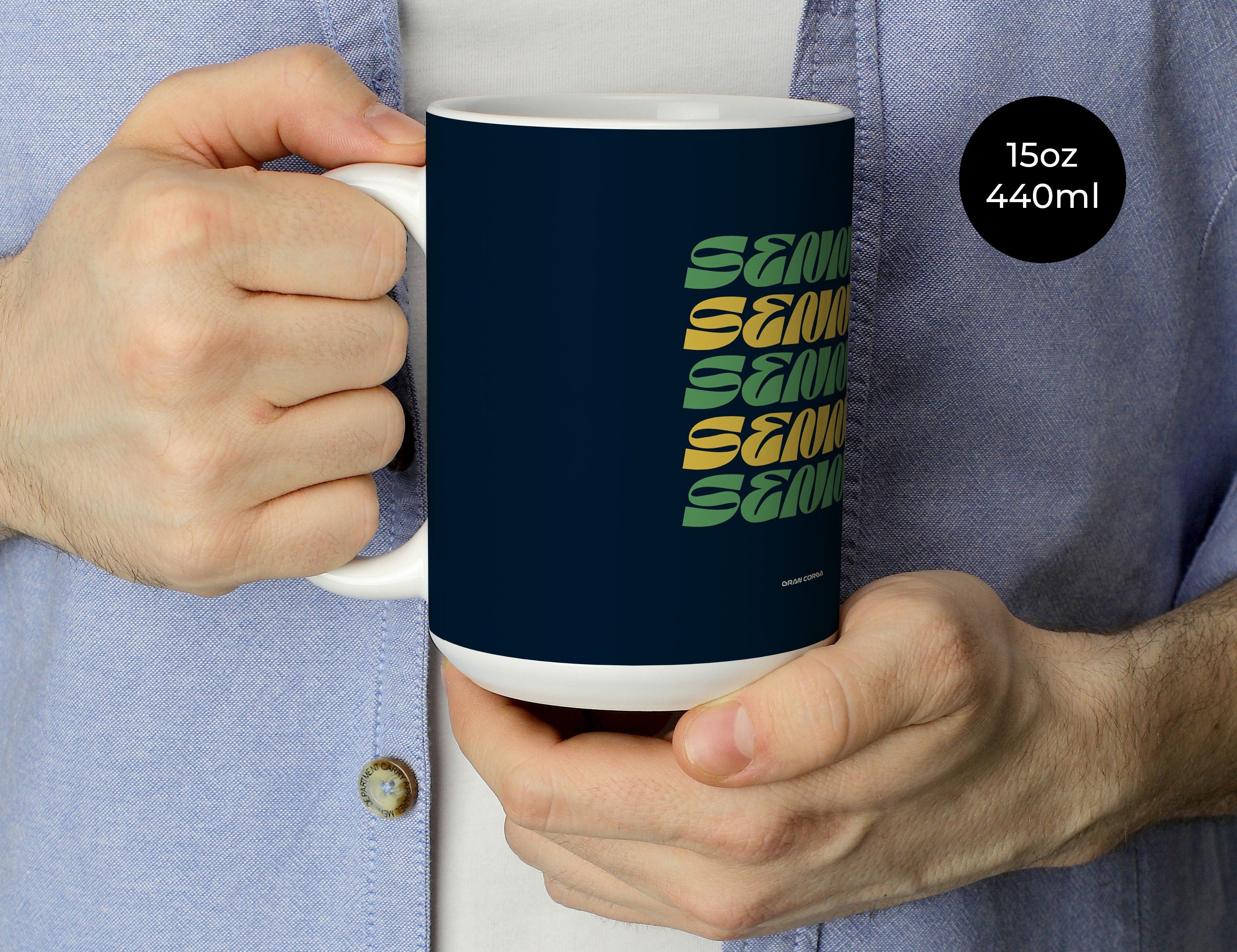 Ayrton Senna F1 McLaren 1989 Homage Illustration Mug