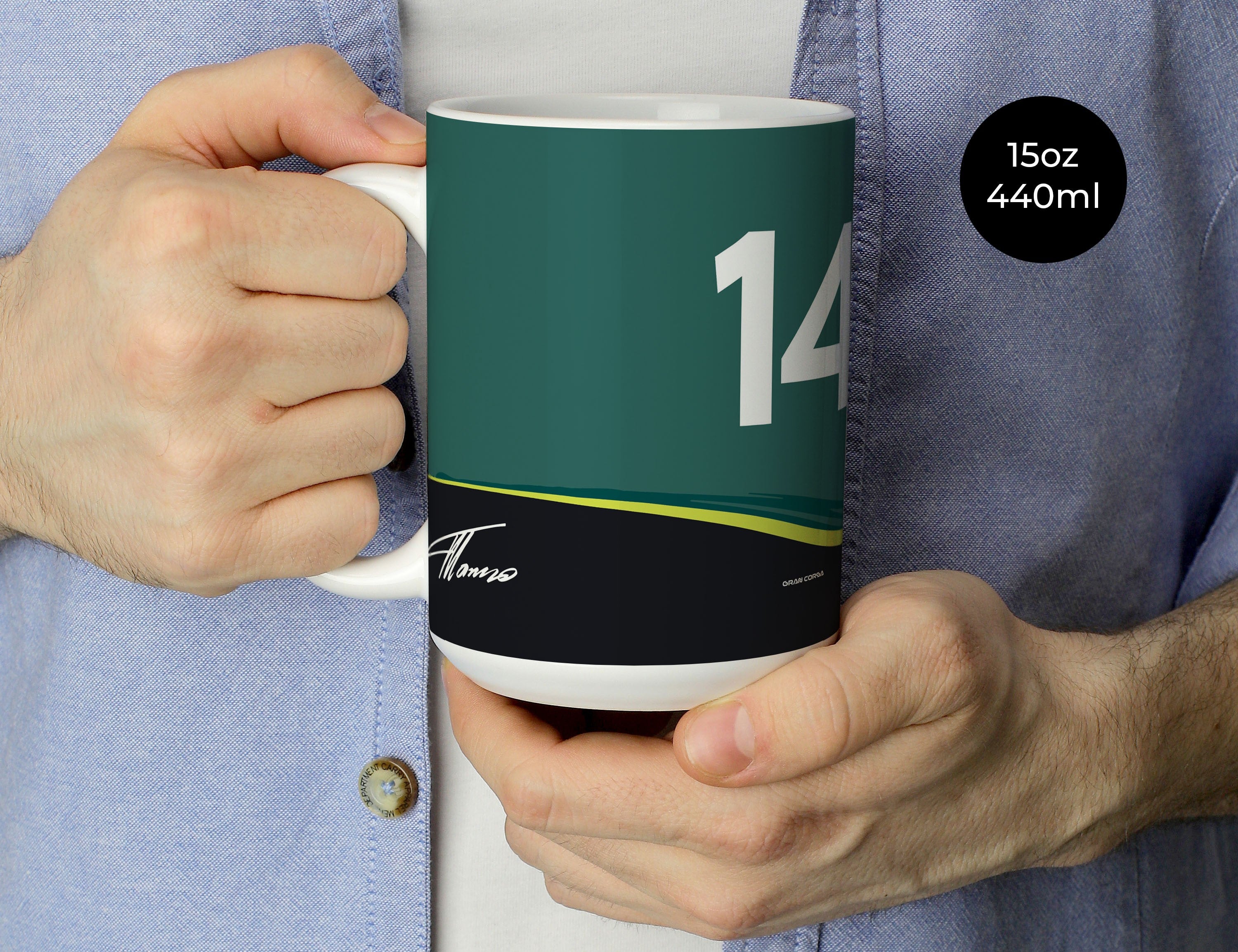 Fernando Alonso F1 Aston Martin 2024 AMR24 Livery Mug