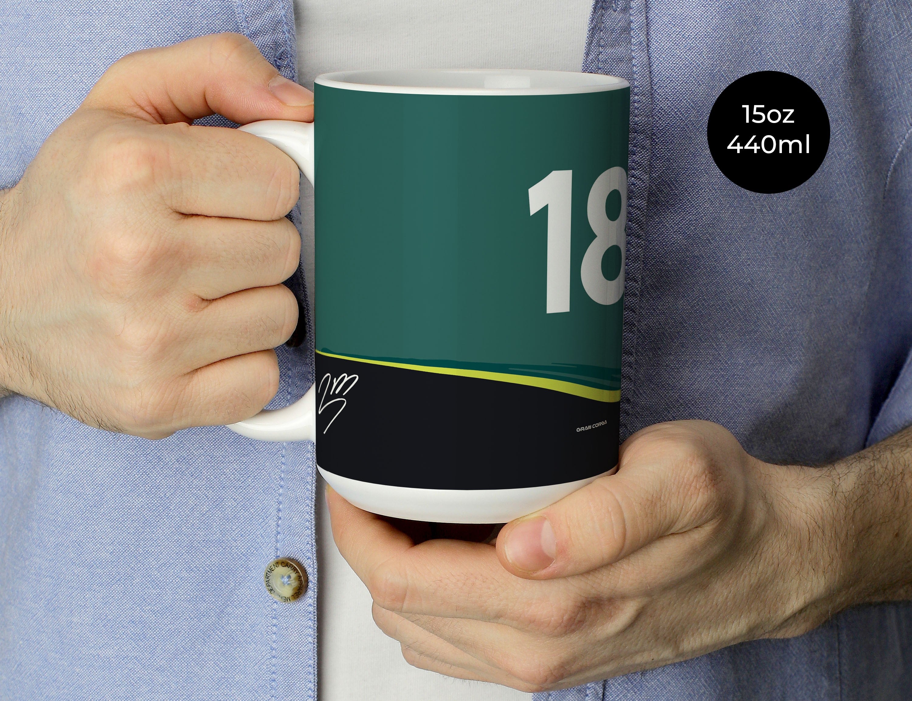 Lance Stroll F1 Aston Martin 2024 AMR24 Livery Mug