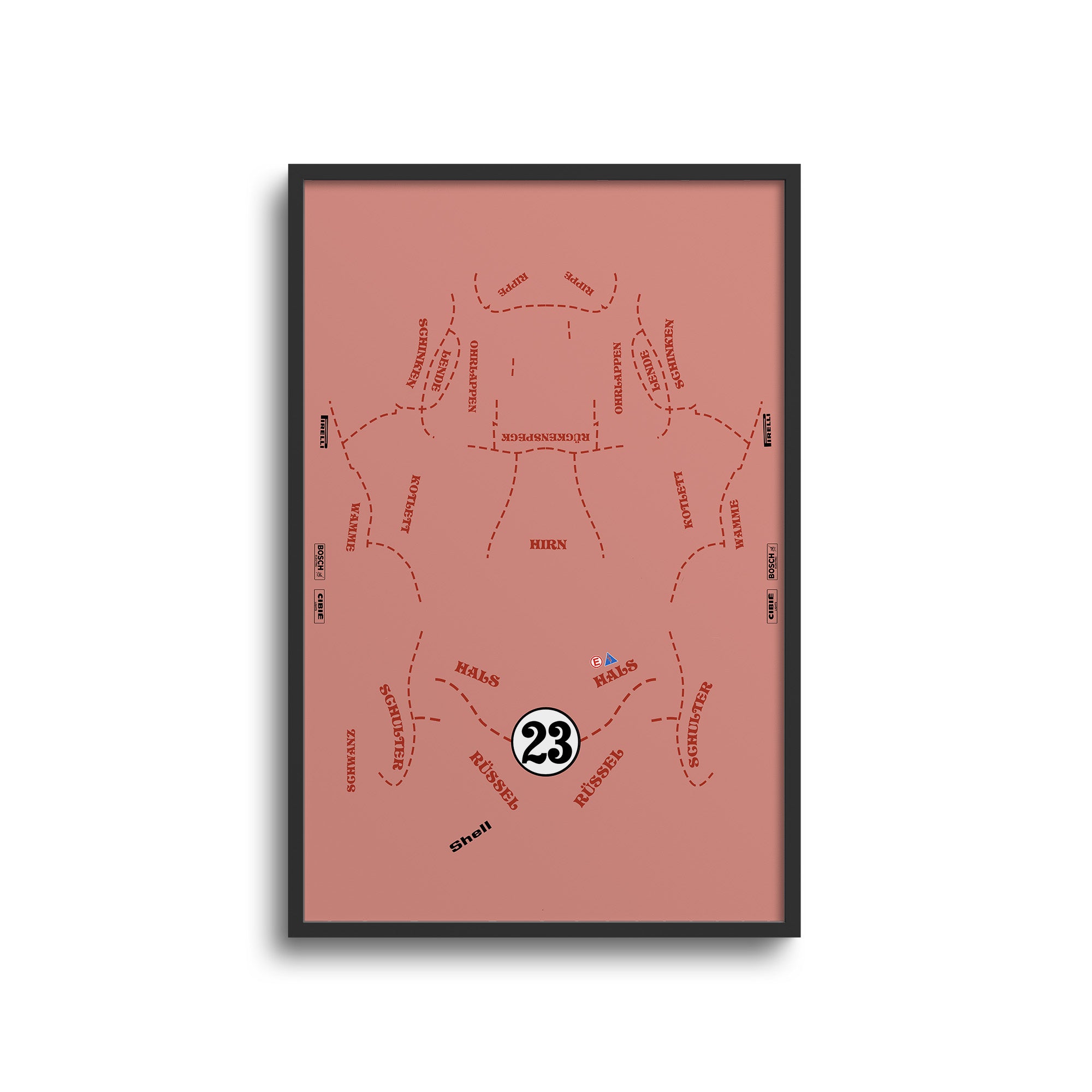 Porsche 1971 917/20 "Pink Pig" Le Mans WED Livery Poster