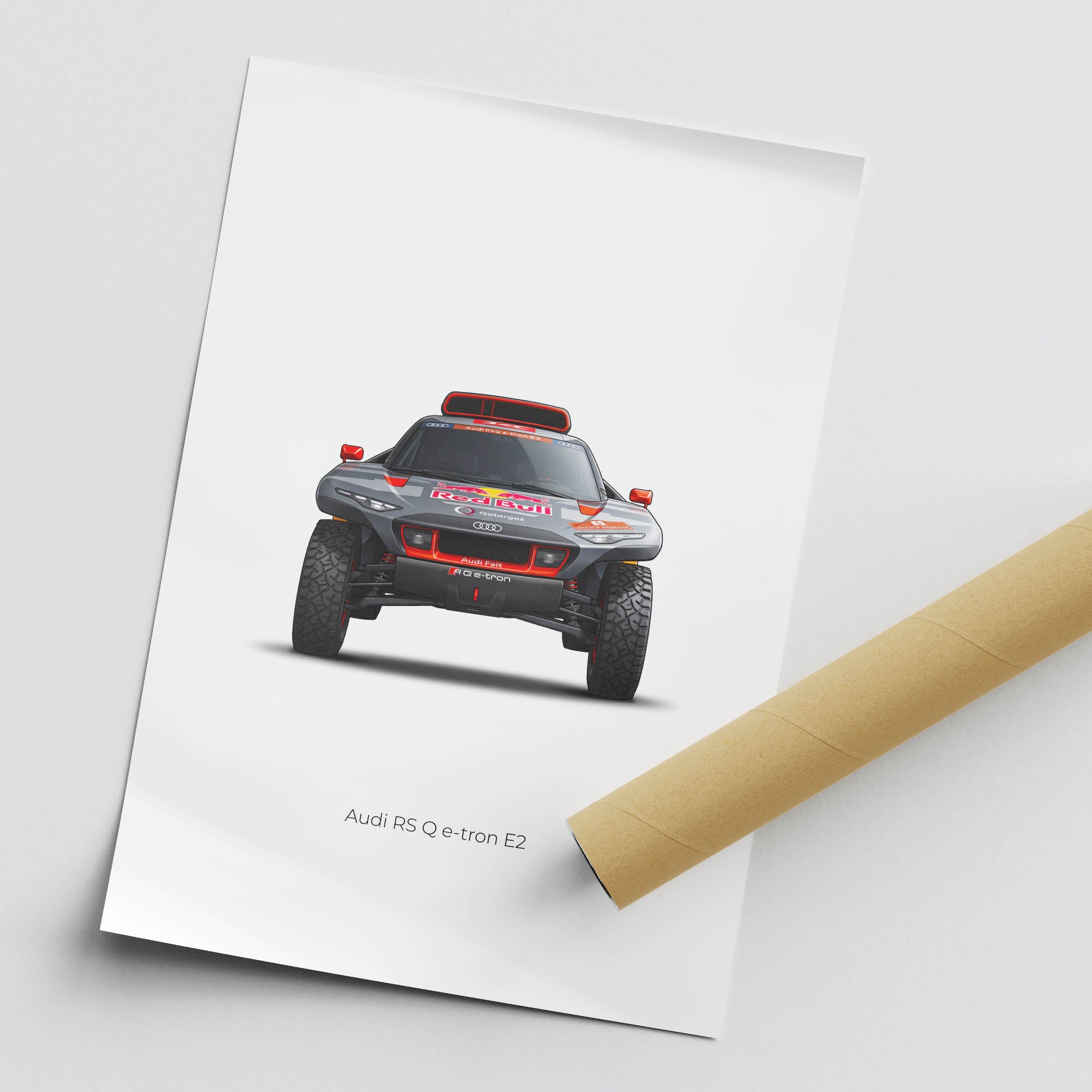 Audi RS Q e-tron Poster – 2024 Carlos Sainz Dakar Winner Rally Car Print