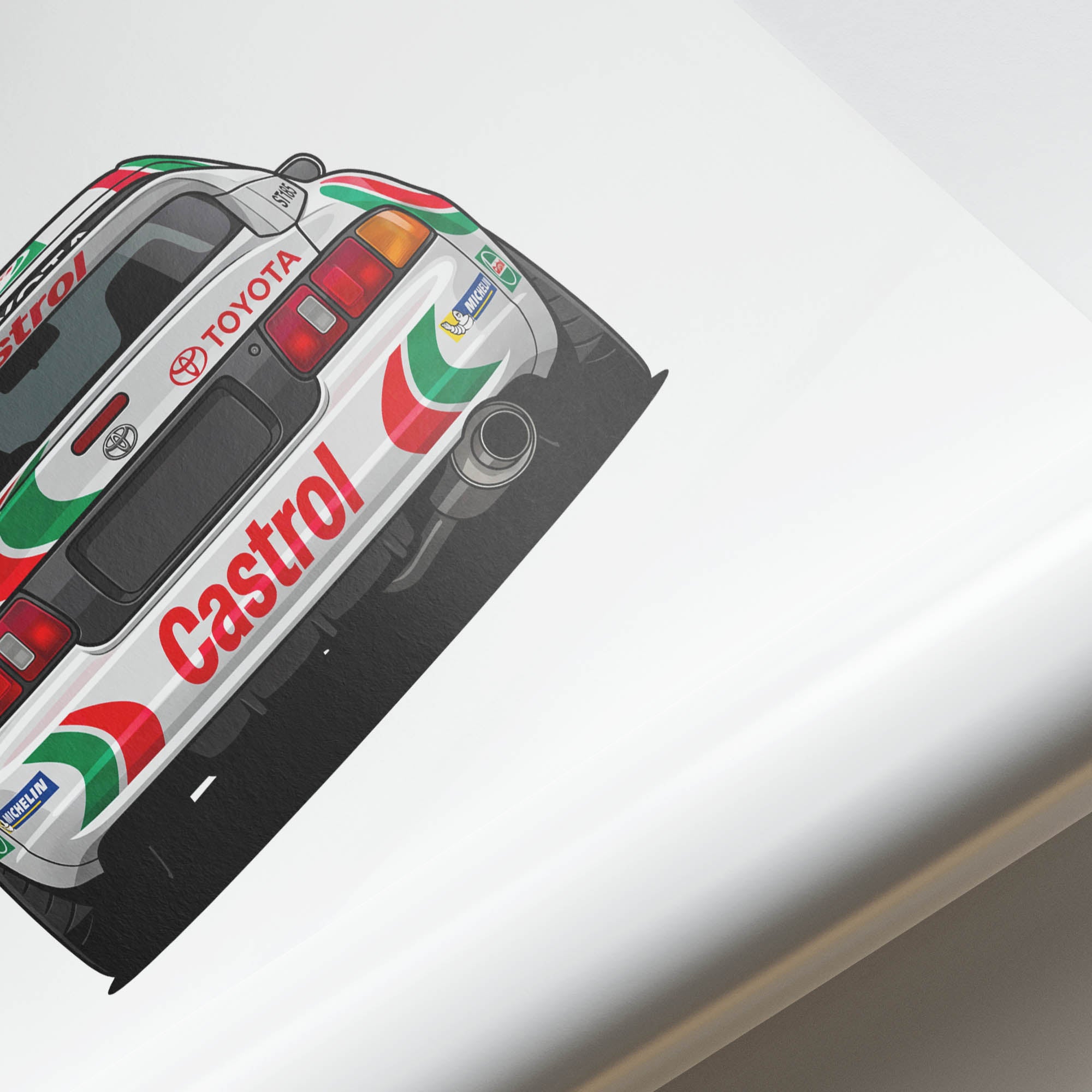 Toyota Celica Turbo Poster – 1993 ST185 Rally Car With Castrol Green Livery